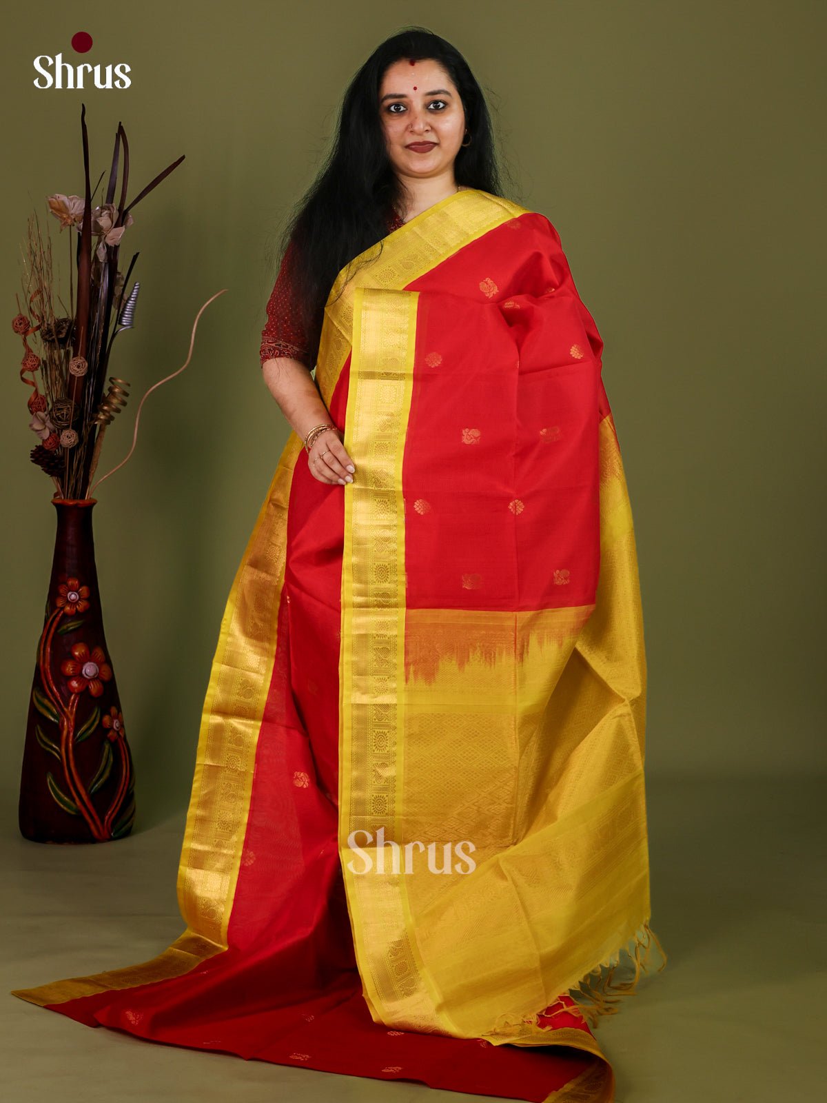 Silk Cotton Saree - EJ01006