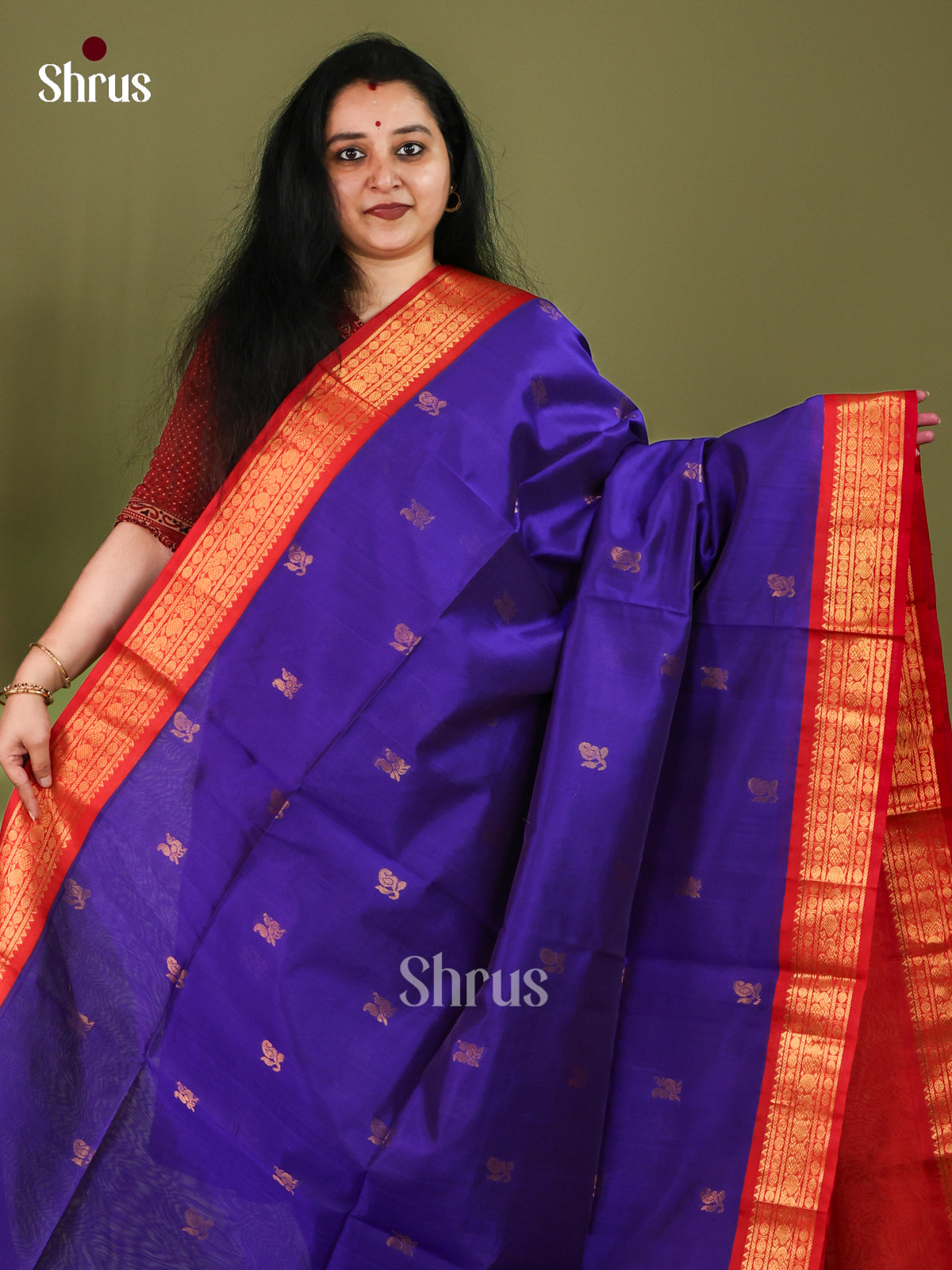 Silk Cotton Saree - EJ01007