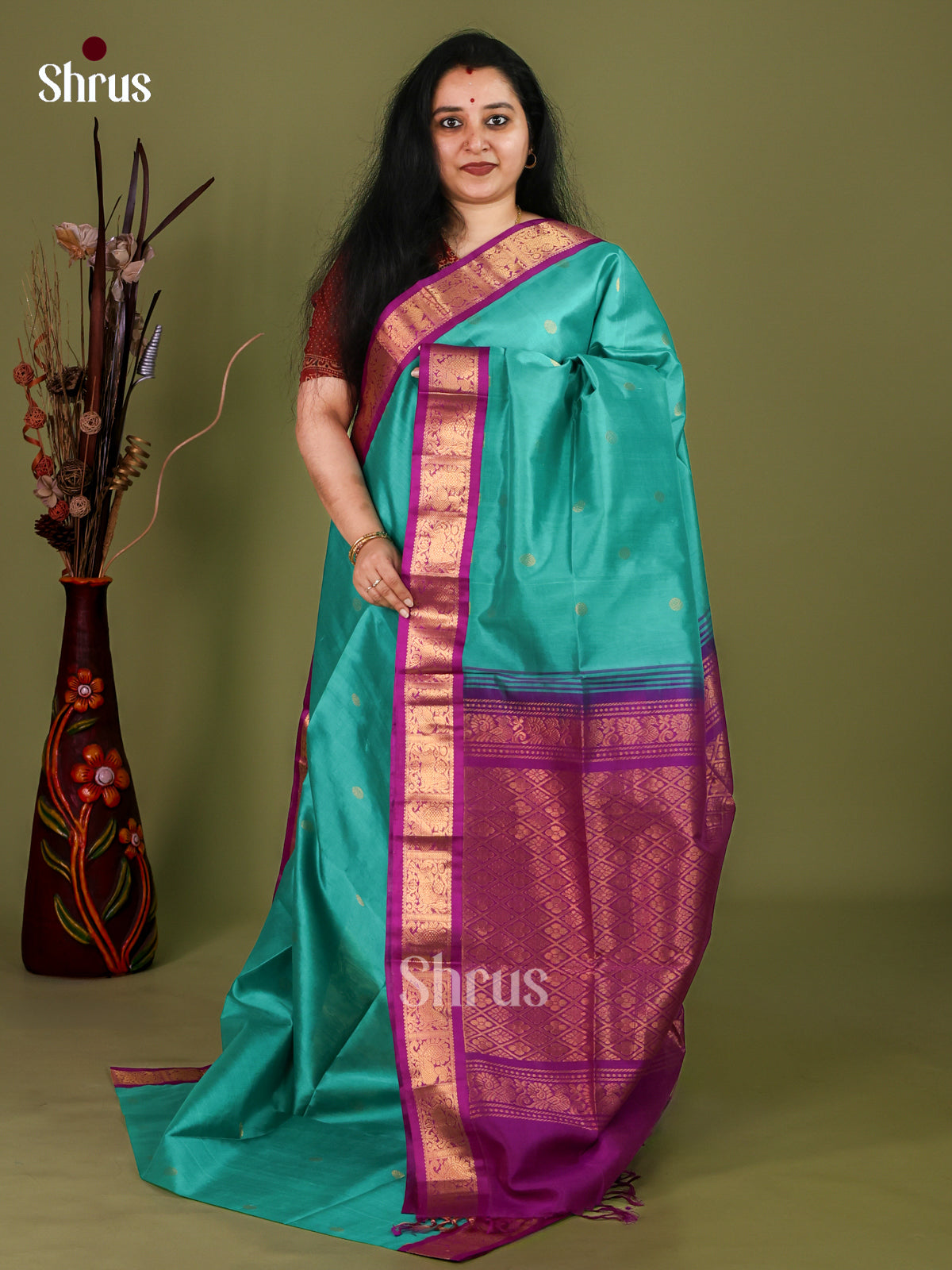Silk Cotton Saree - EJ01009