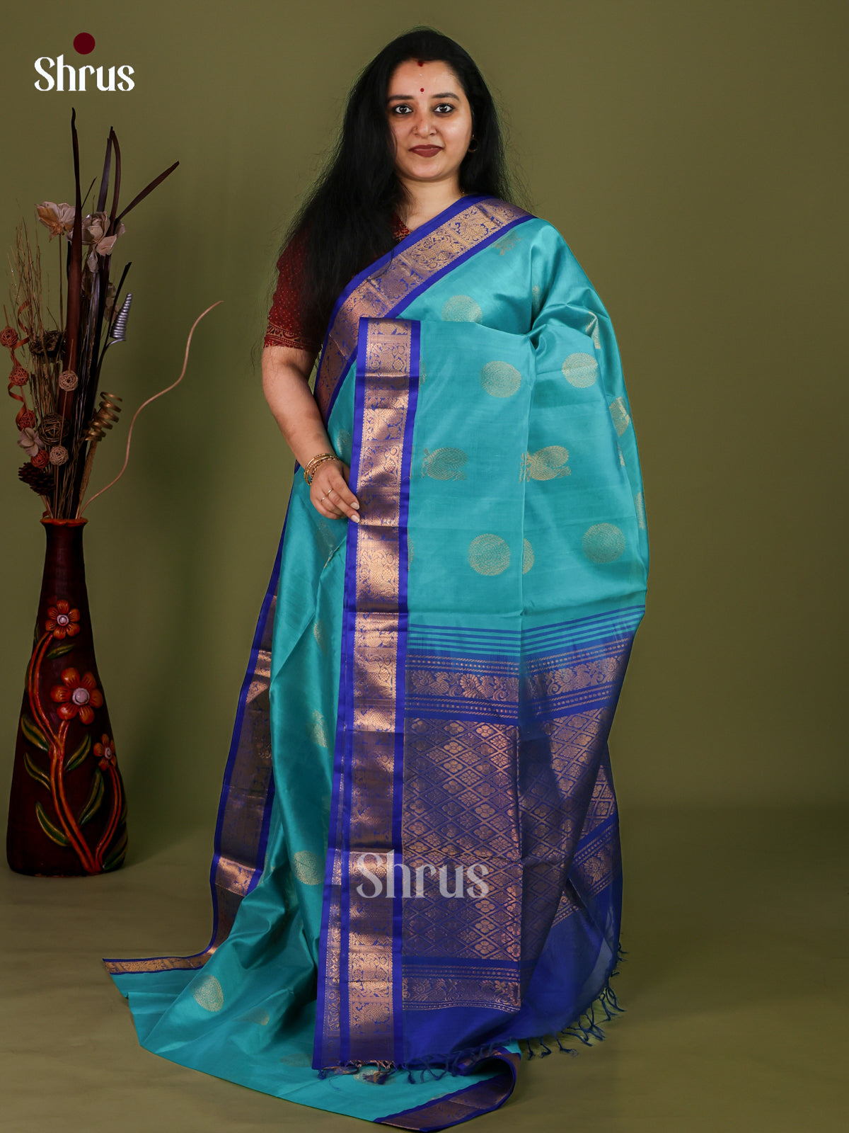 Silk Cotton Saree - EJ01011