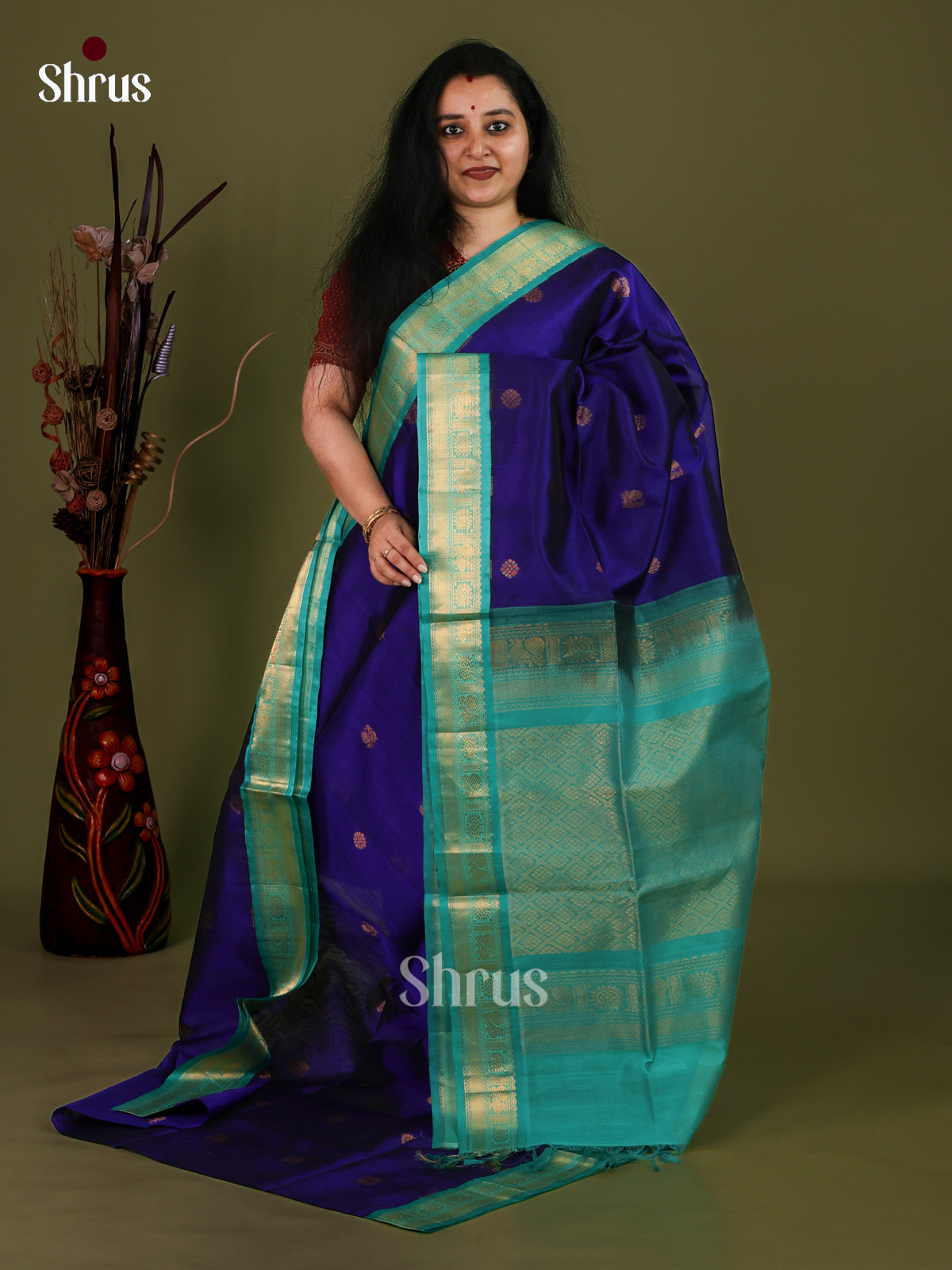 Silk Cotton Saree - EJ01012