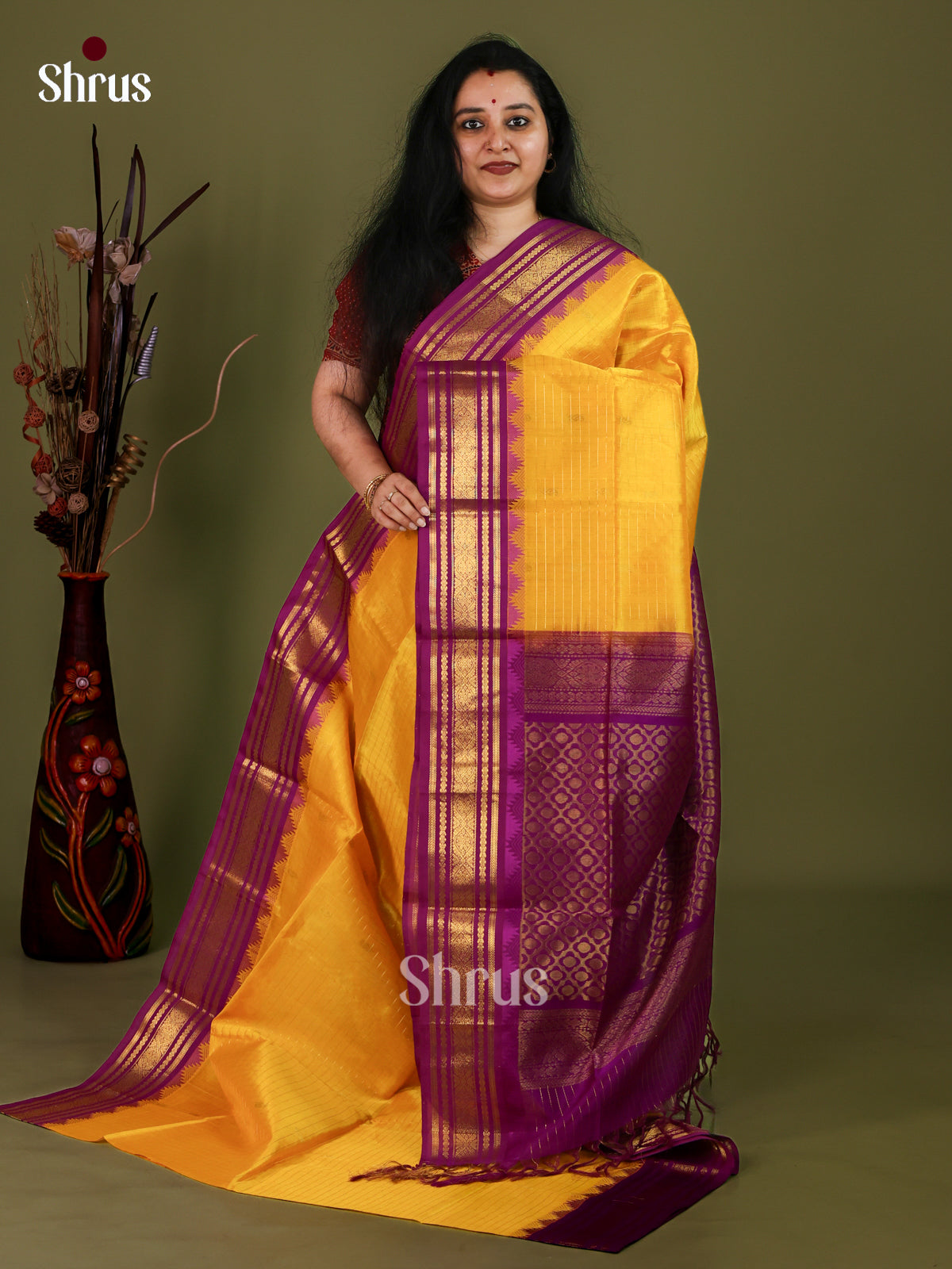Silk Cotton Saree - EJ01015