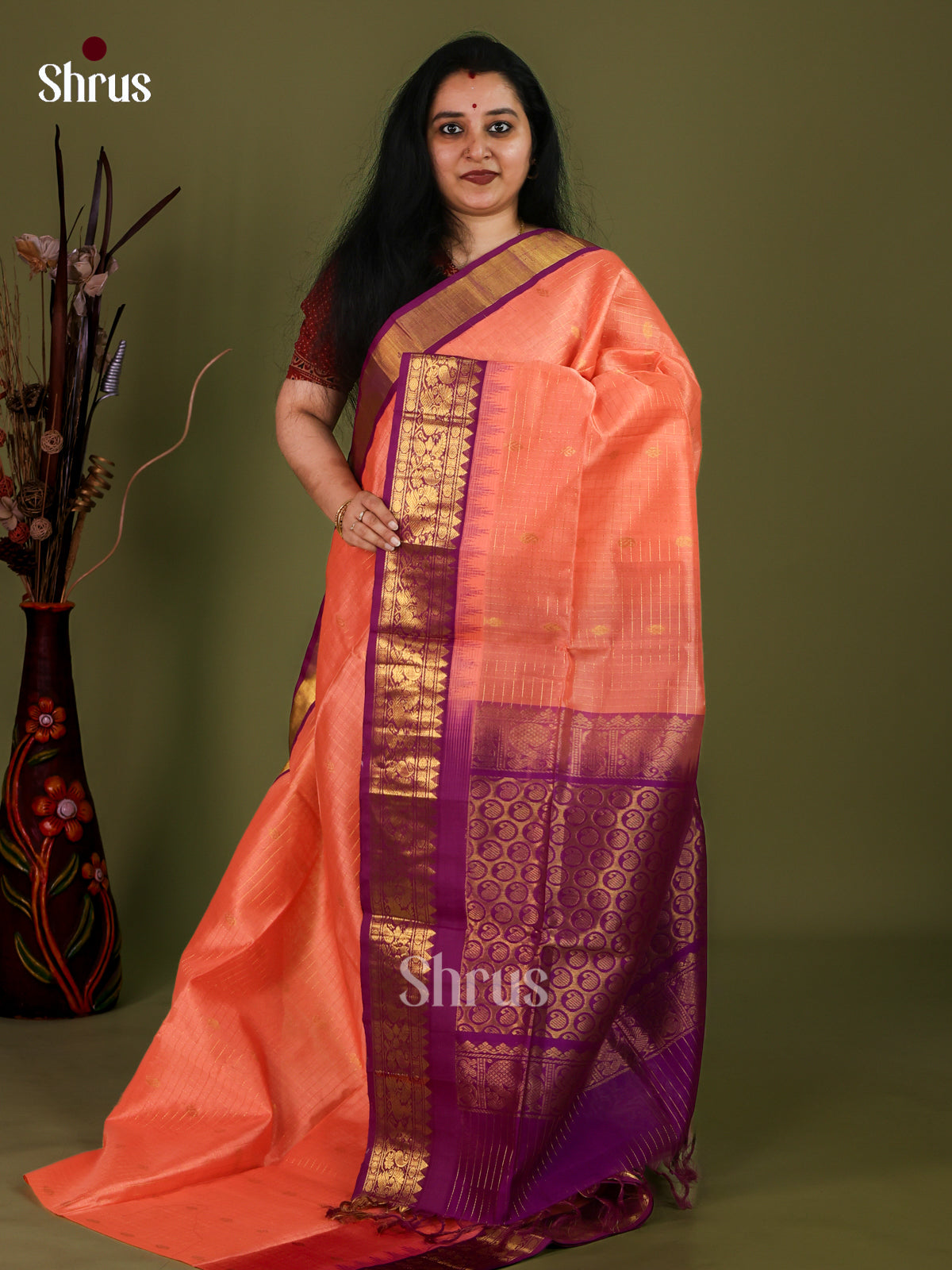 Silk Cotton Saree - EJ01016