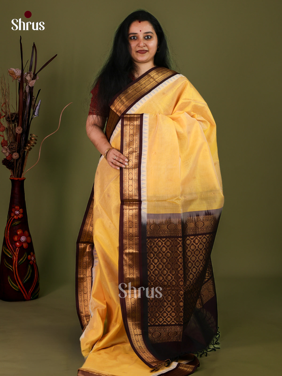 Silk Cotton Saree - EJ01017