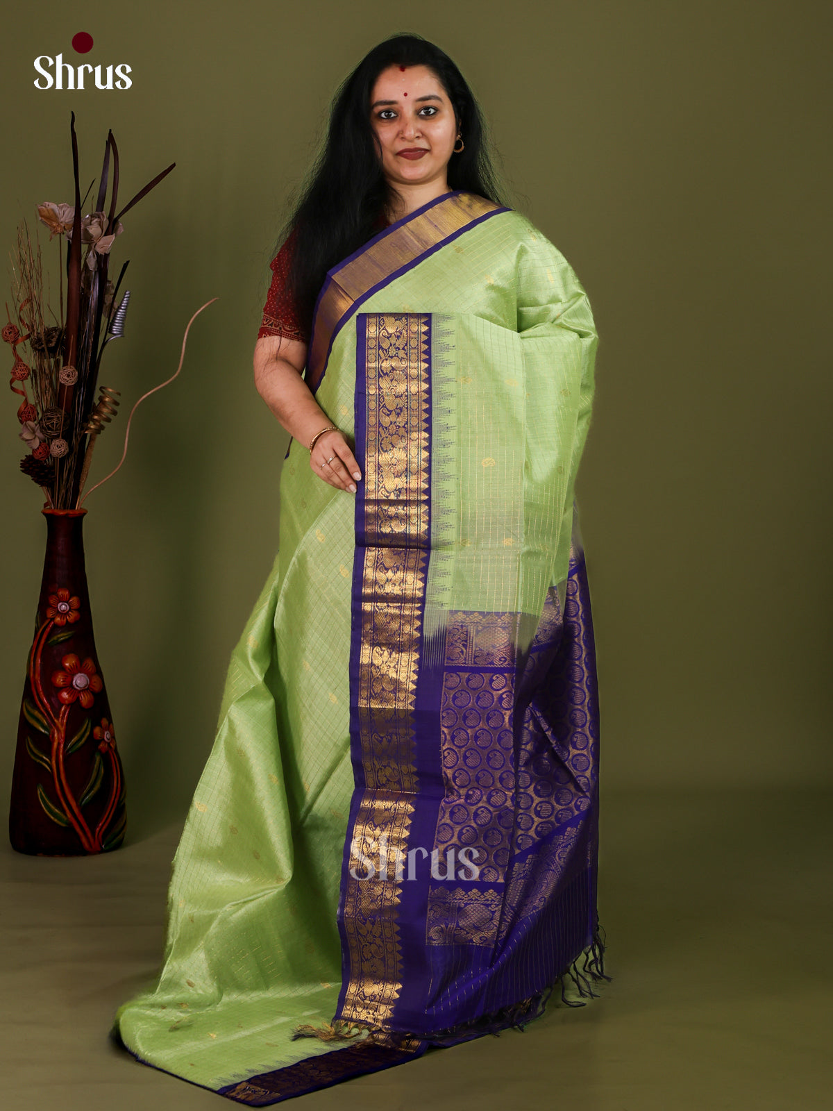 Silk Cotton Saree - EJ01021