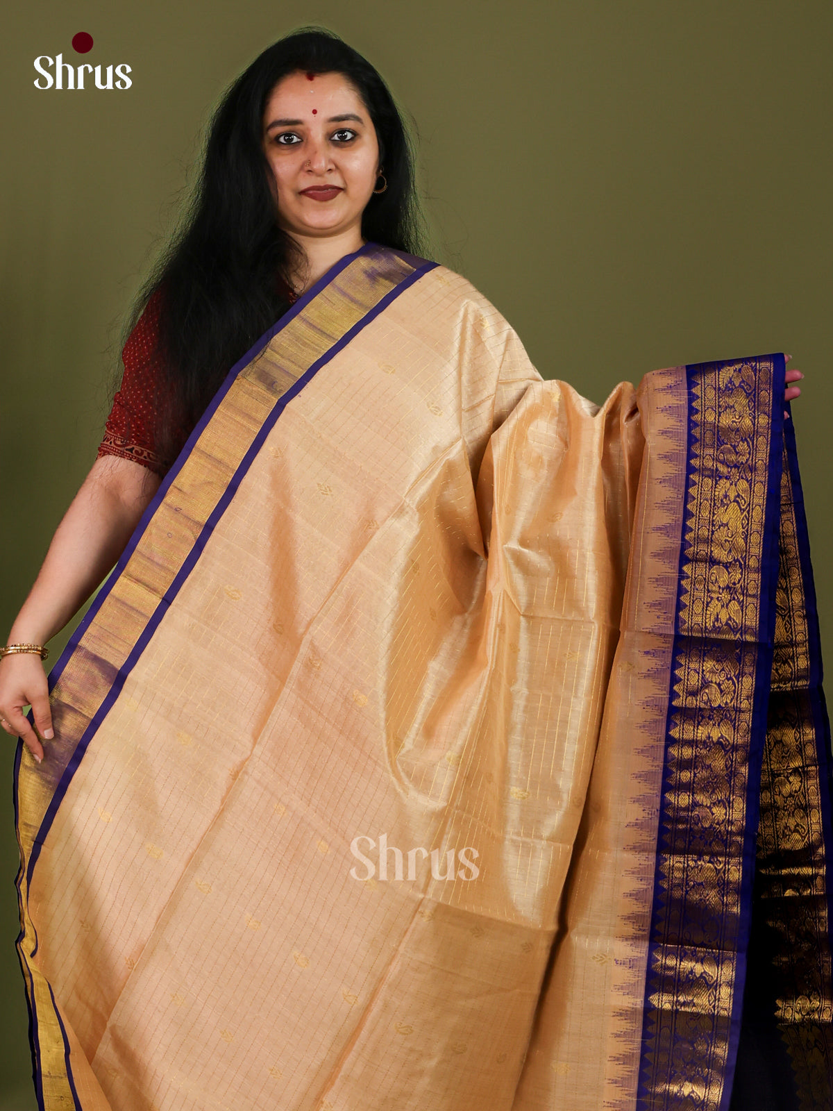 Silk Cotton Saree - EJ01027