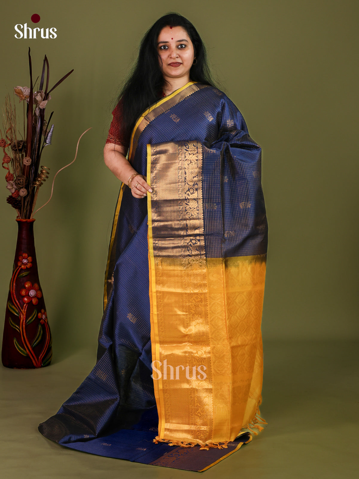 Silk Cotton Saree - EJ01034