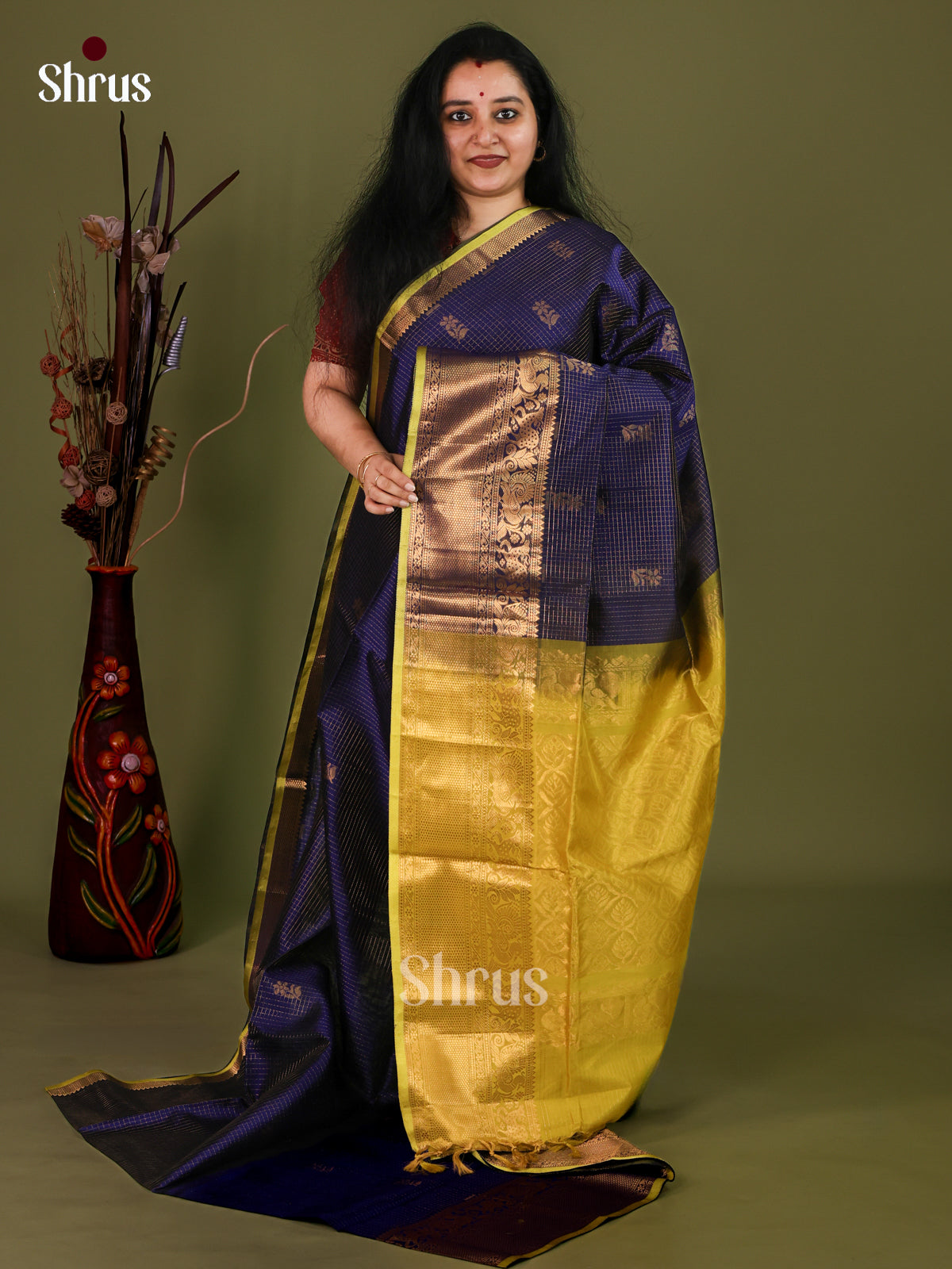 Silk Cotton Saree - EJ01038