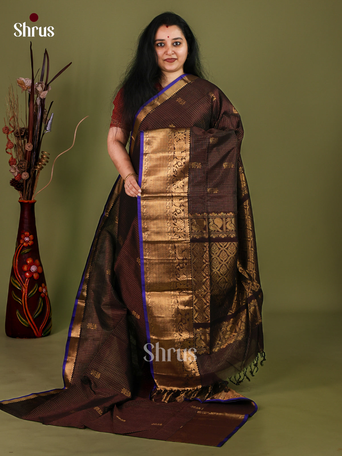 Silk Cotton Saree - EJ01043
