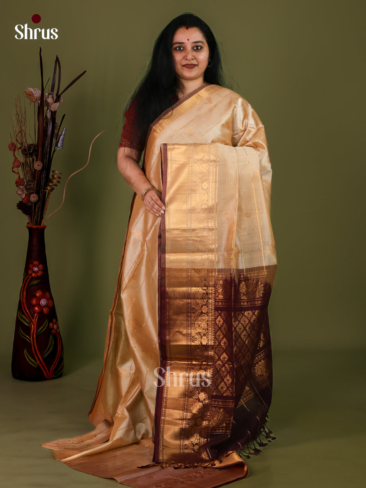 Silk Cotton Saree - EJ01044