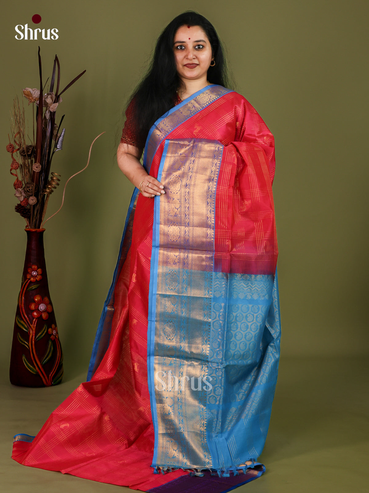 Silk Cotton Saree - EJ01045