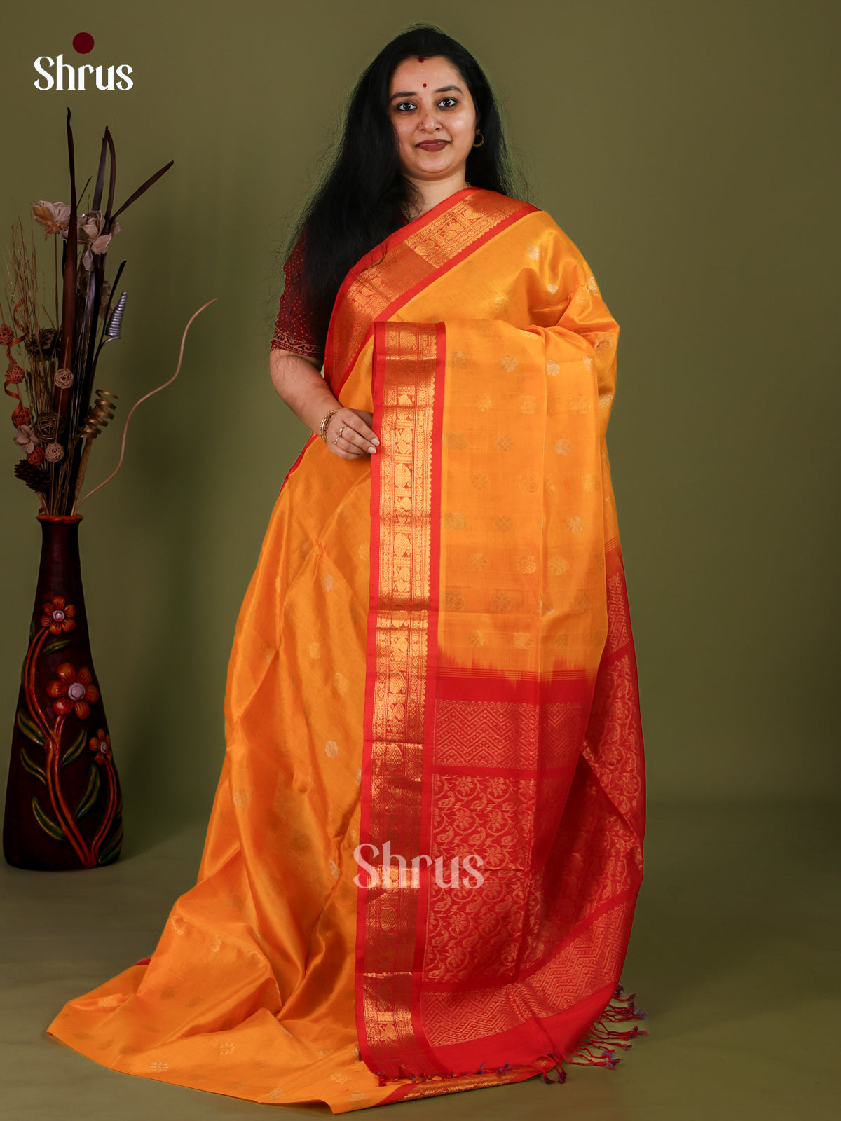 Silk Cotton Saree - EJ01052