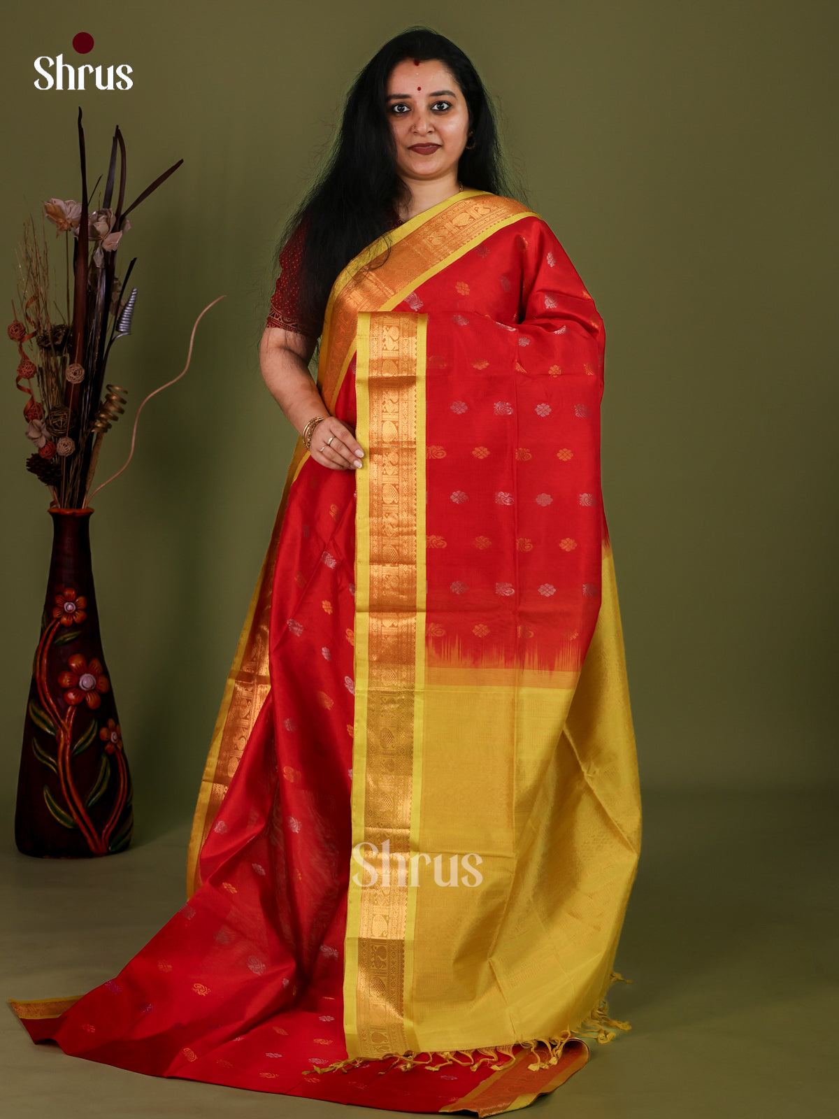 Silk Cotton Saree - EJ01055