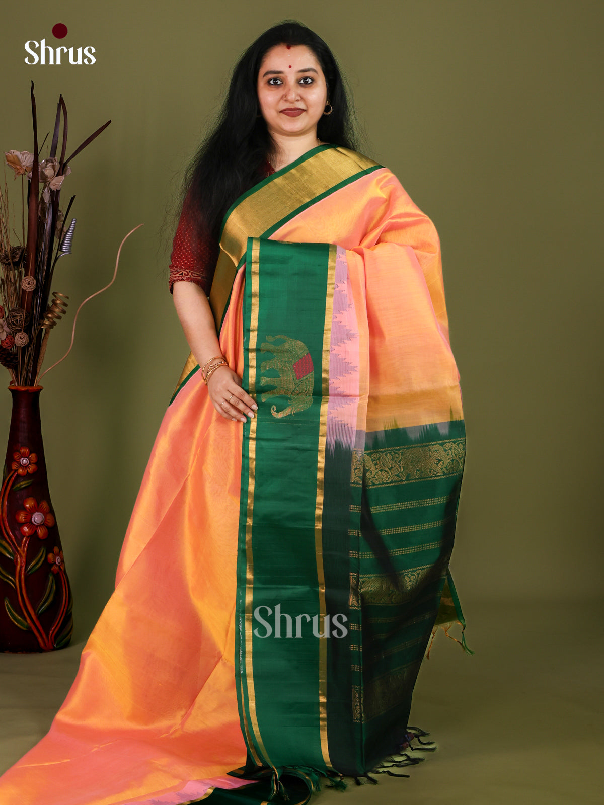 Silk Cotton Saree - EJ01056