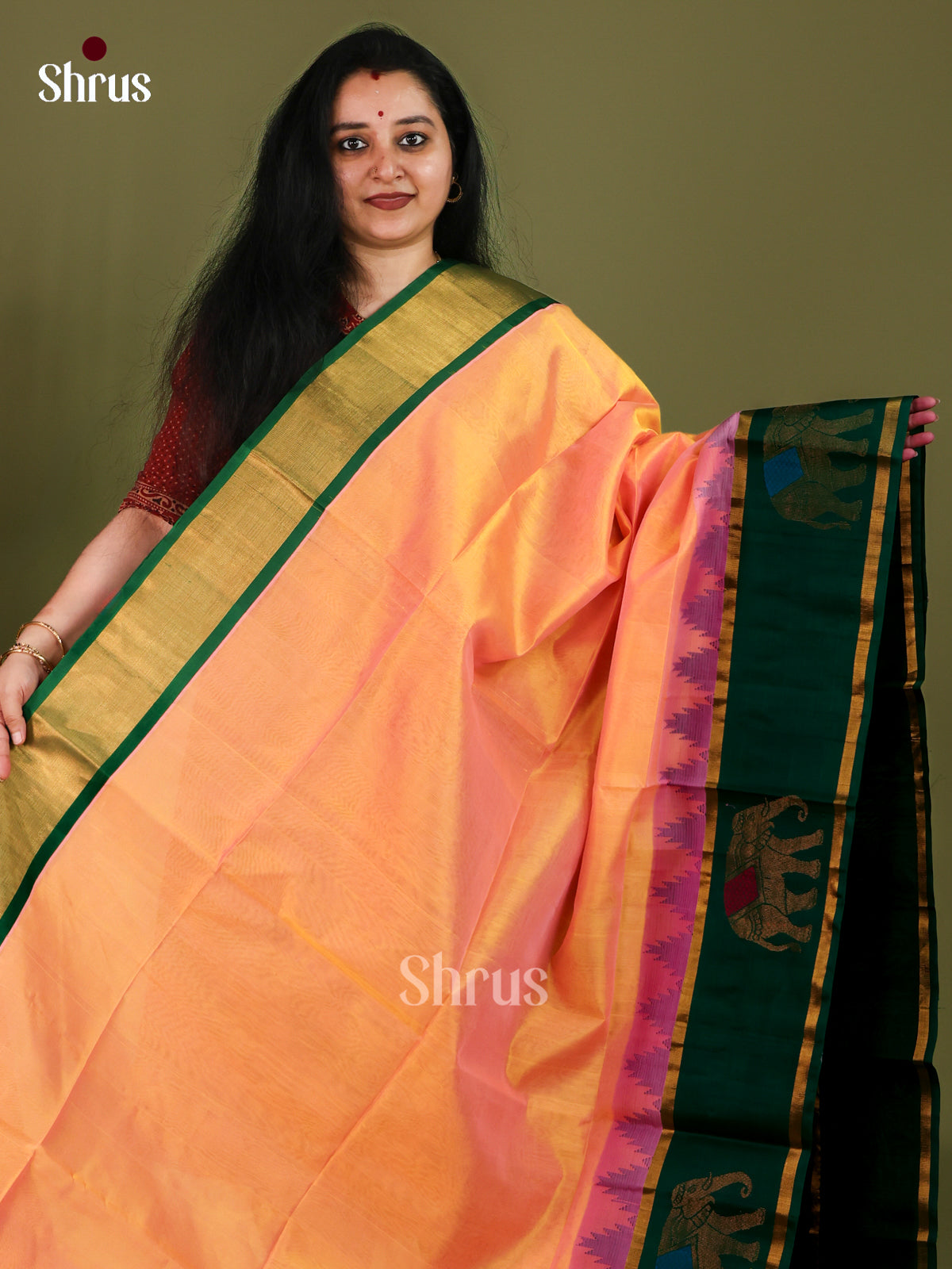 Silk Cotton Saree - EJ01056