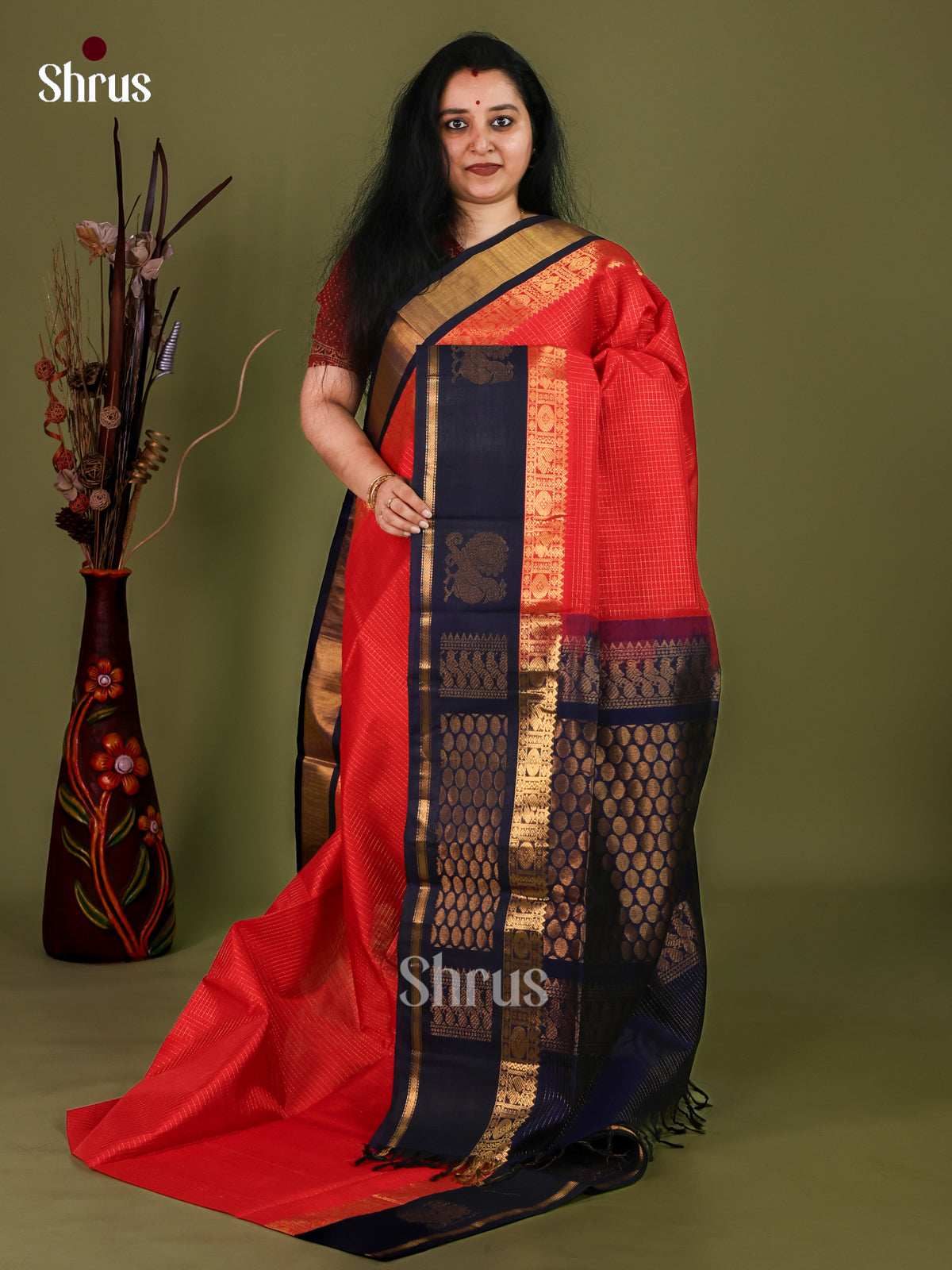 Silk Cotton Saree - EJ01061