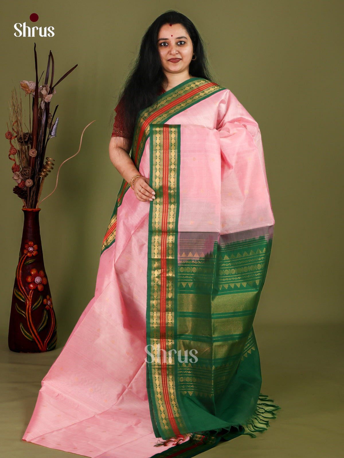 Silk Cotton Saree - EJ01065