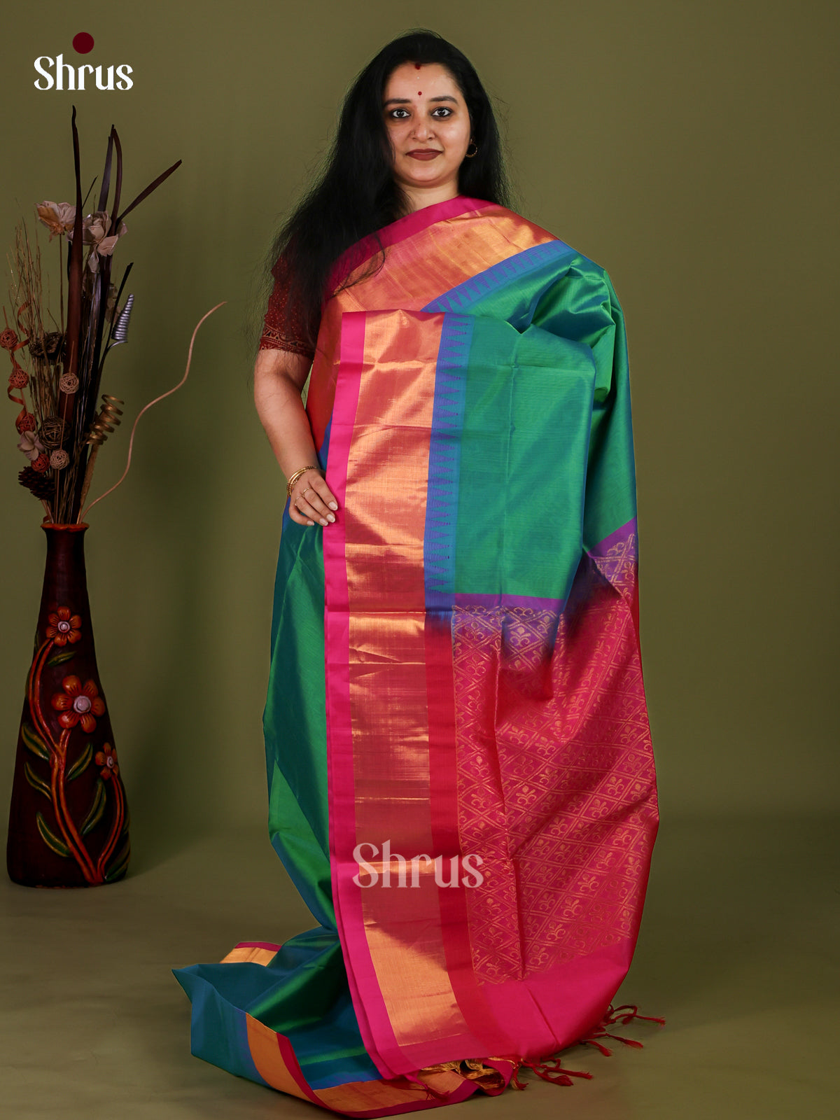 Silk Cotton Saree - EJ01068
