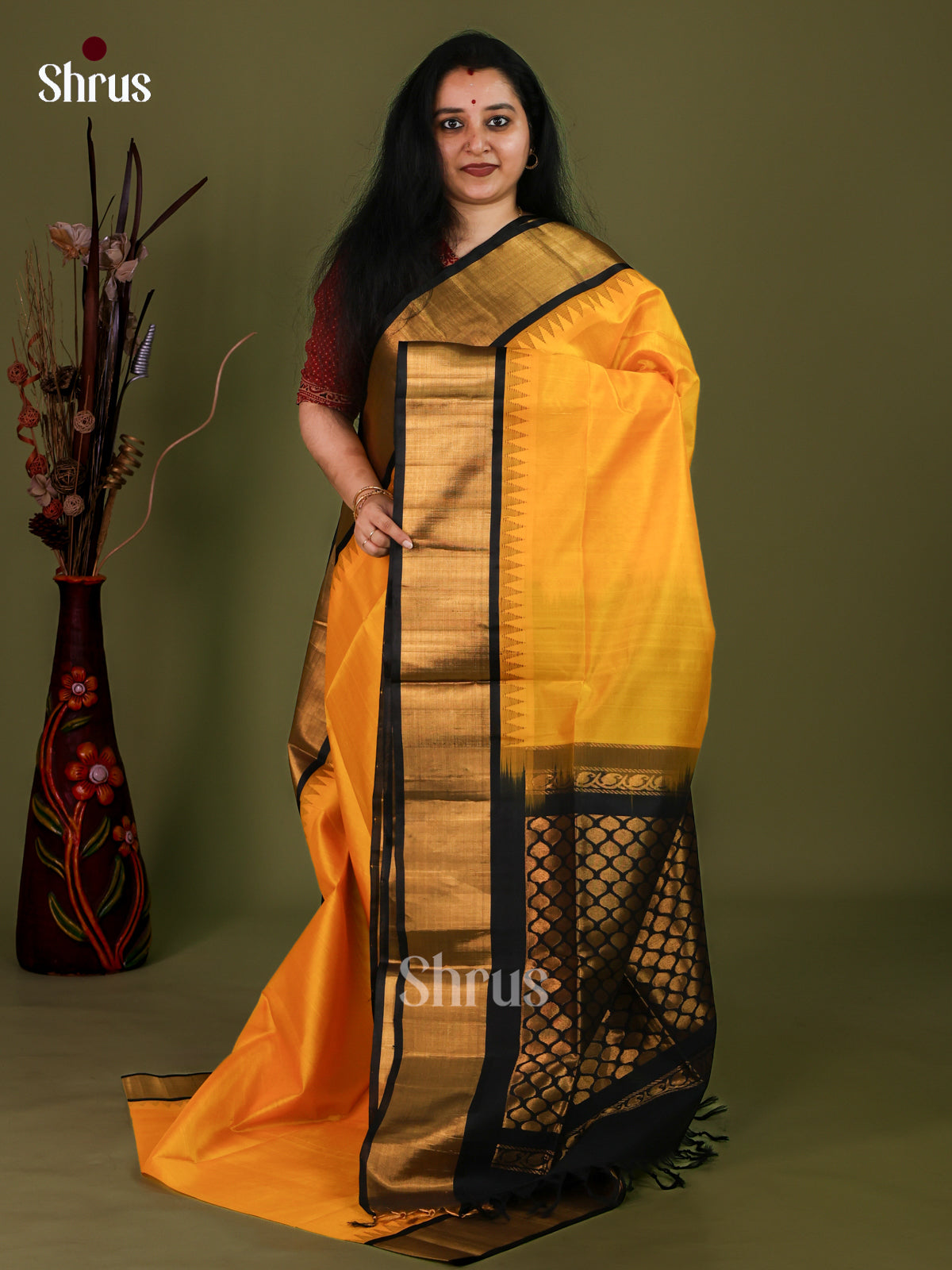 Silk Cotton Saree - EJ01069