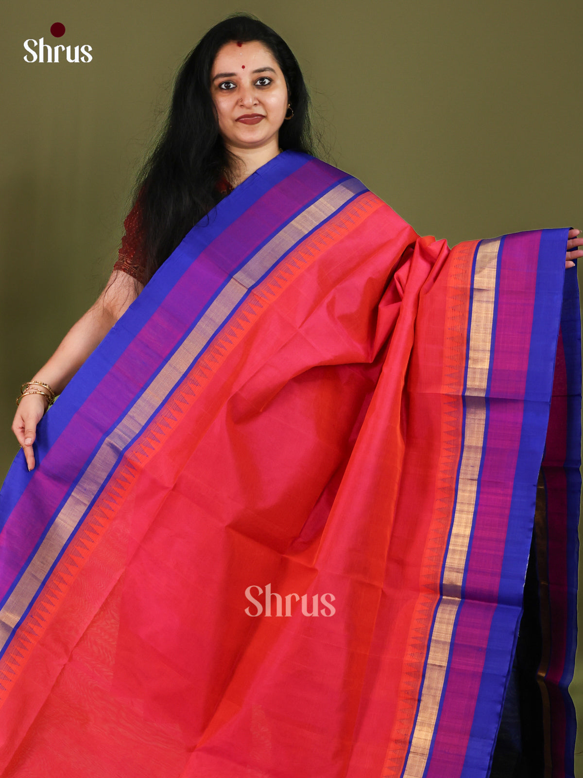 Silk Cotton Saree - EJ01071