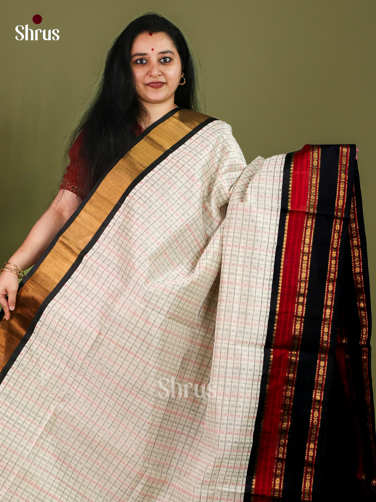 Silk Cotton Saree - EJ01073