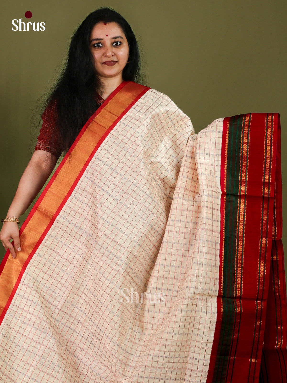 Silk Cotton Saree - EJ01074