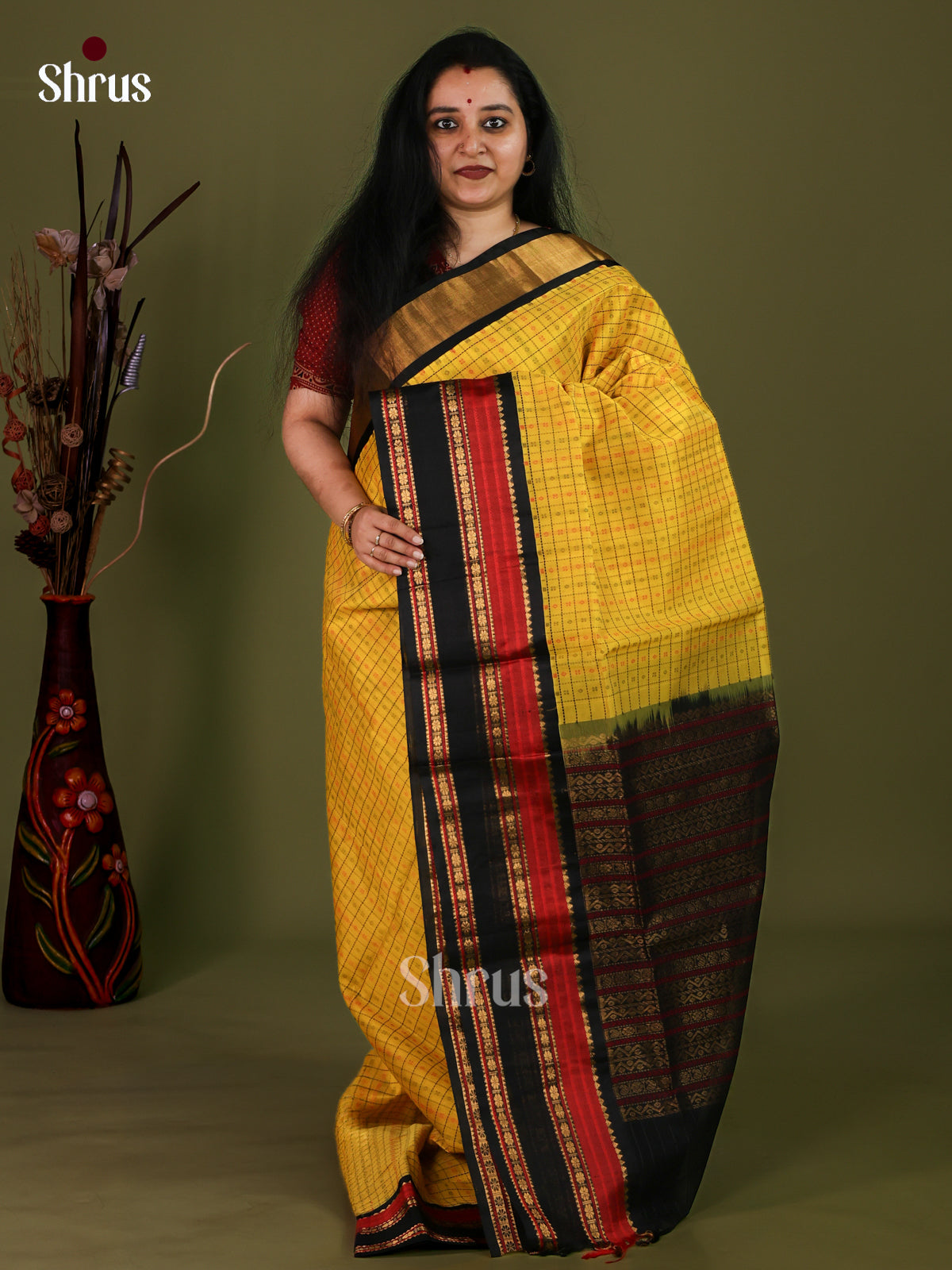 Silk Cotton Saree - EJ01075
