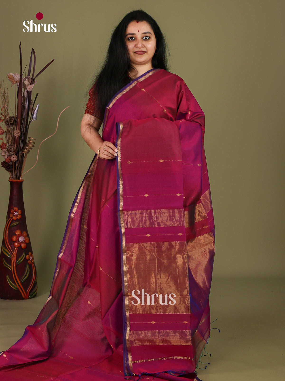 Maheshwari silkcotton Saree - EJ03049