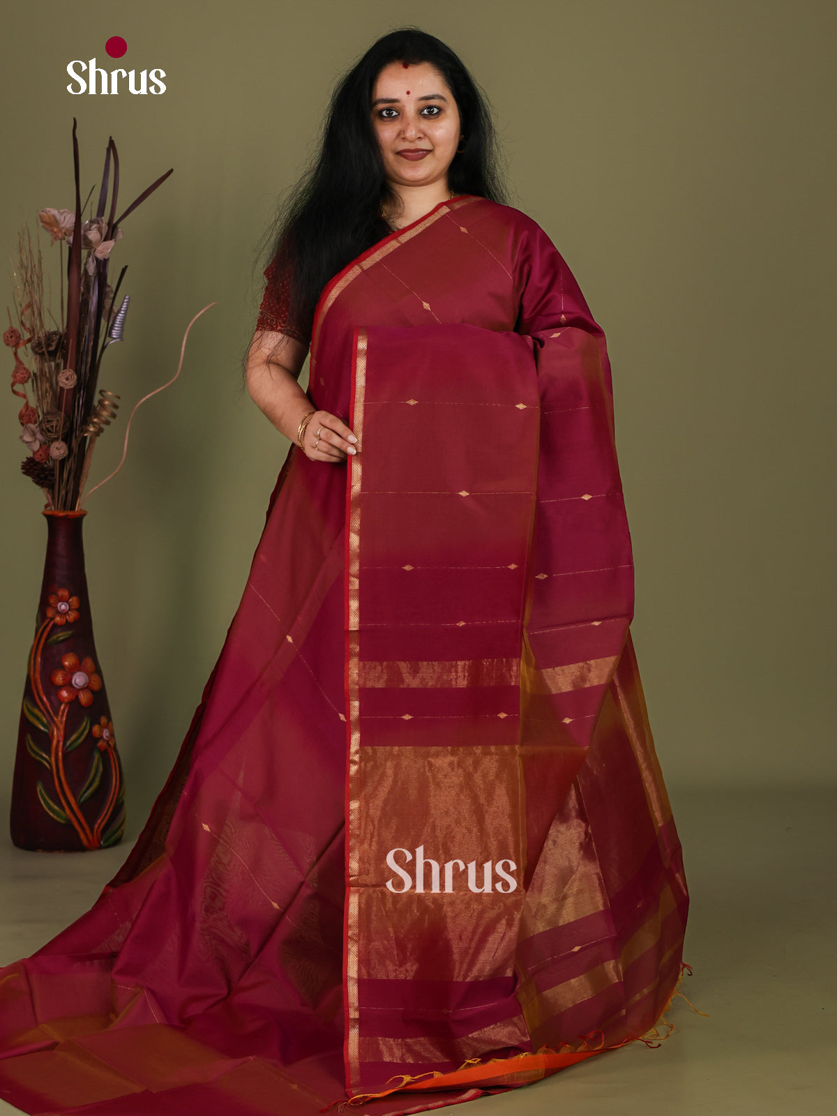 Maheshwari silkcotton Saree - EJ03051