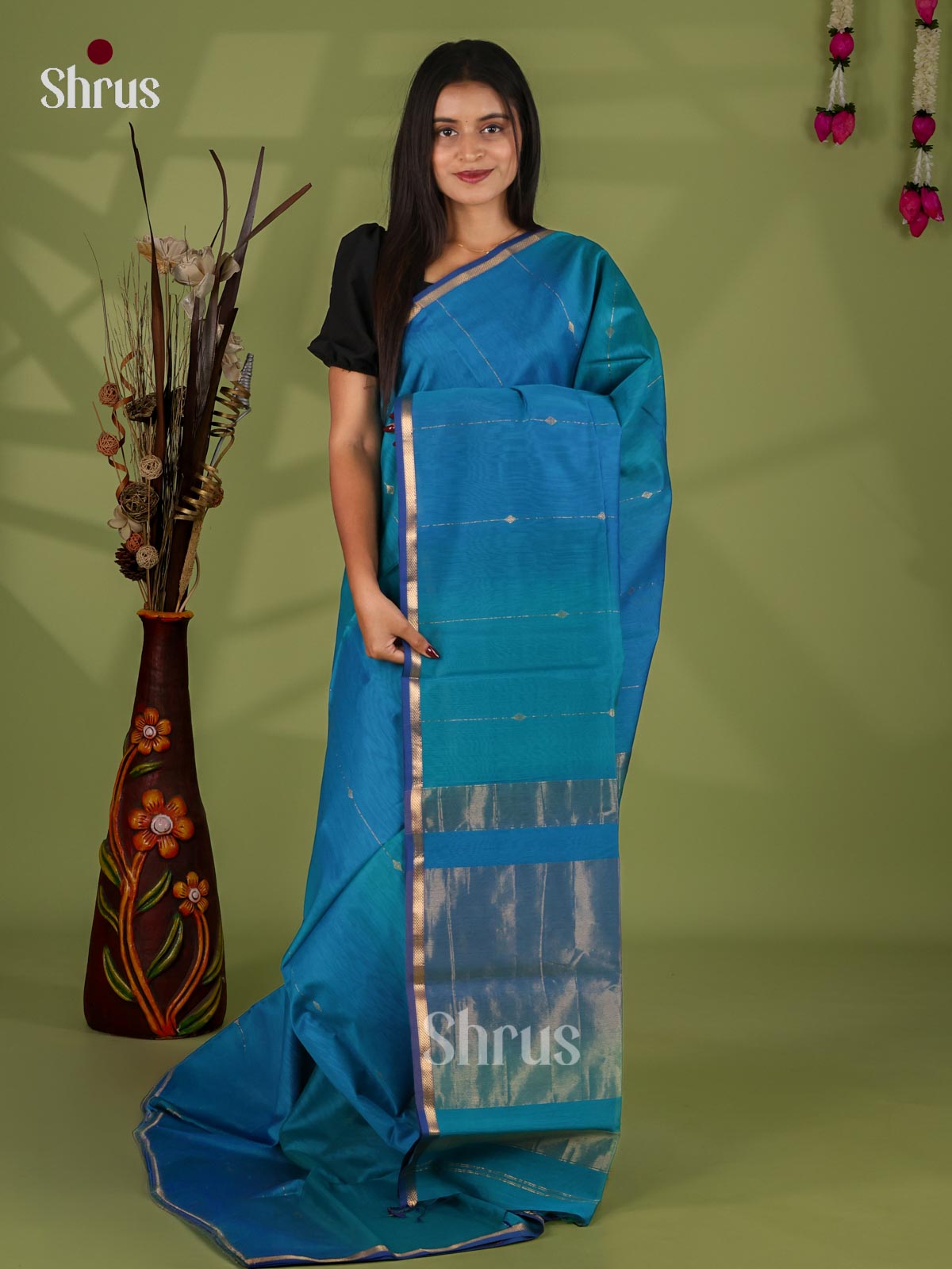 Maheshwari silkcotton Saree - EJ03055
