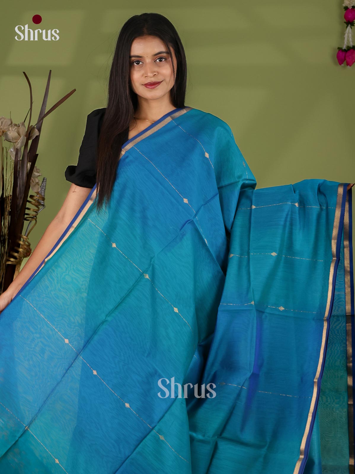 Maheshwari silkcotton Saree - EJ03055