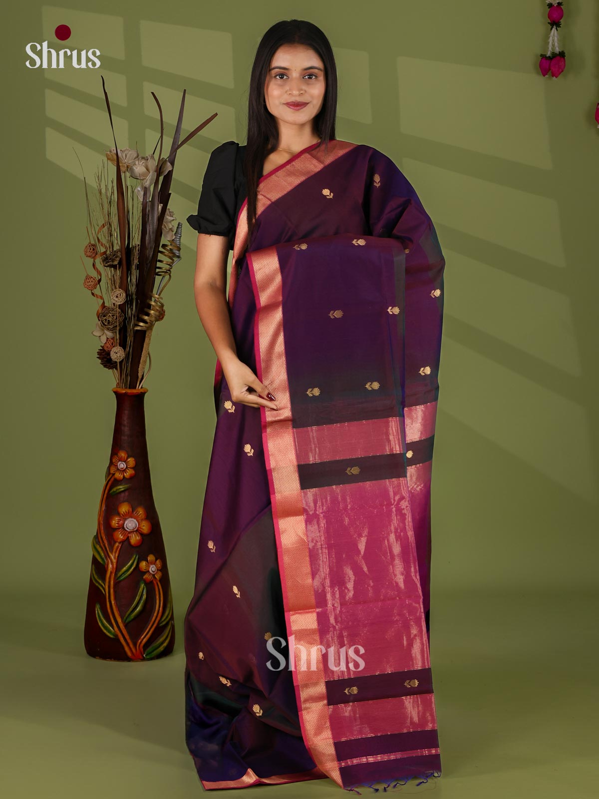 Maheshwari silkcotton Saree - EJ03082
