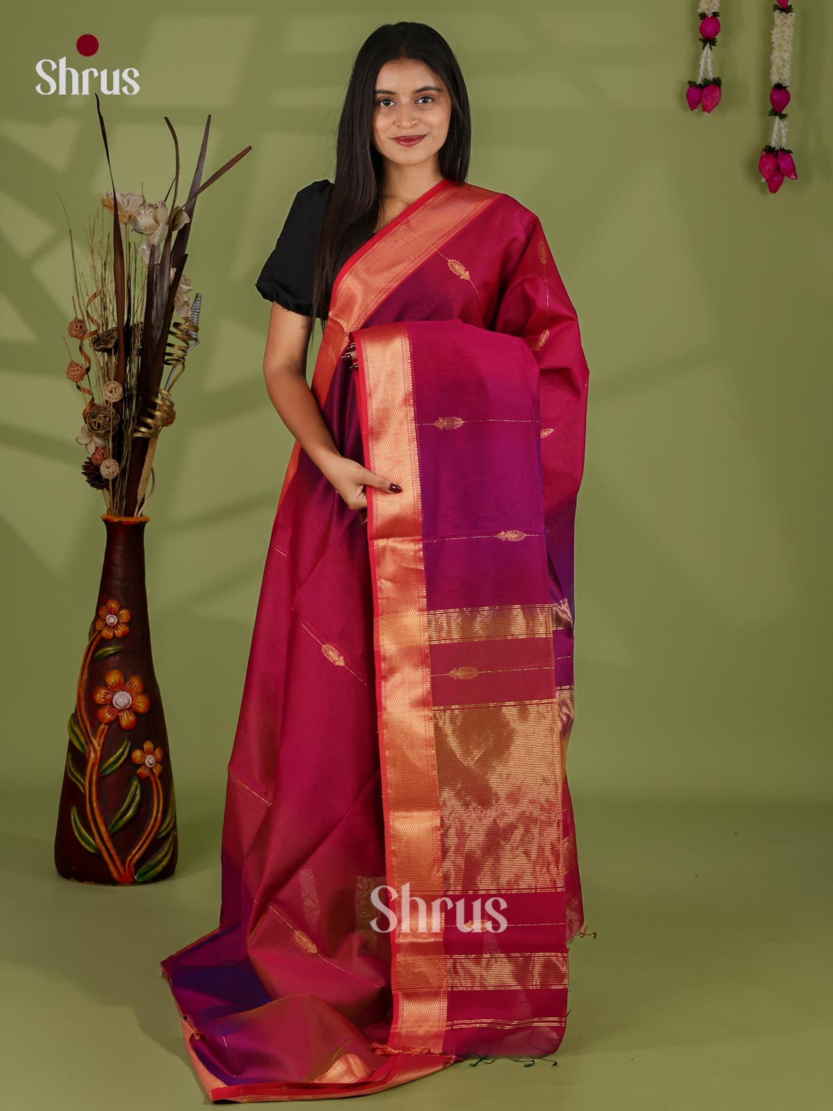 Maheshwari silkcotton Saree - EJ03091