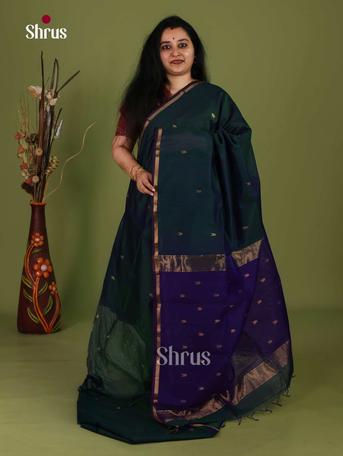 Maheshwari silkcotton Saree - EJ03099