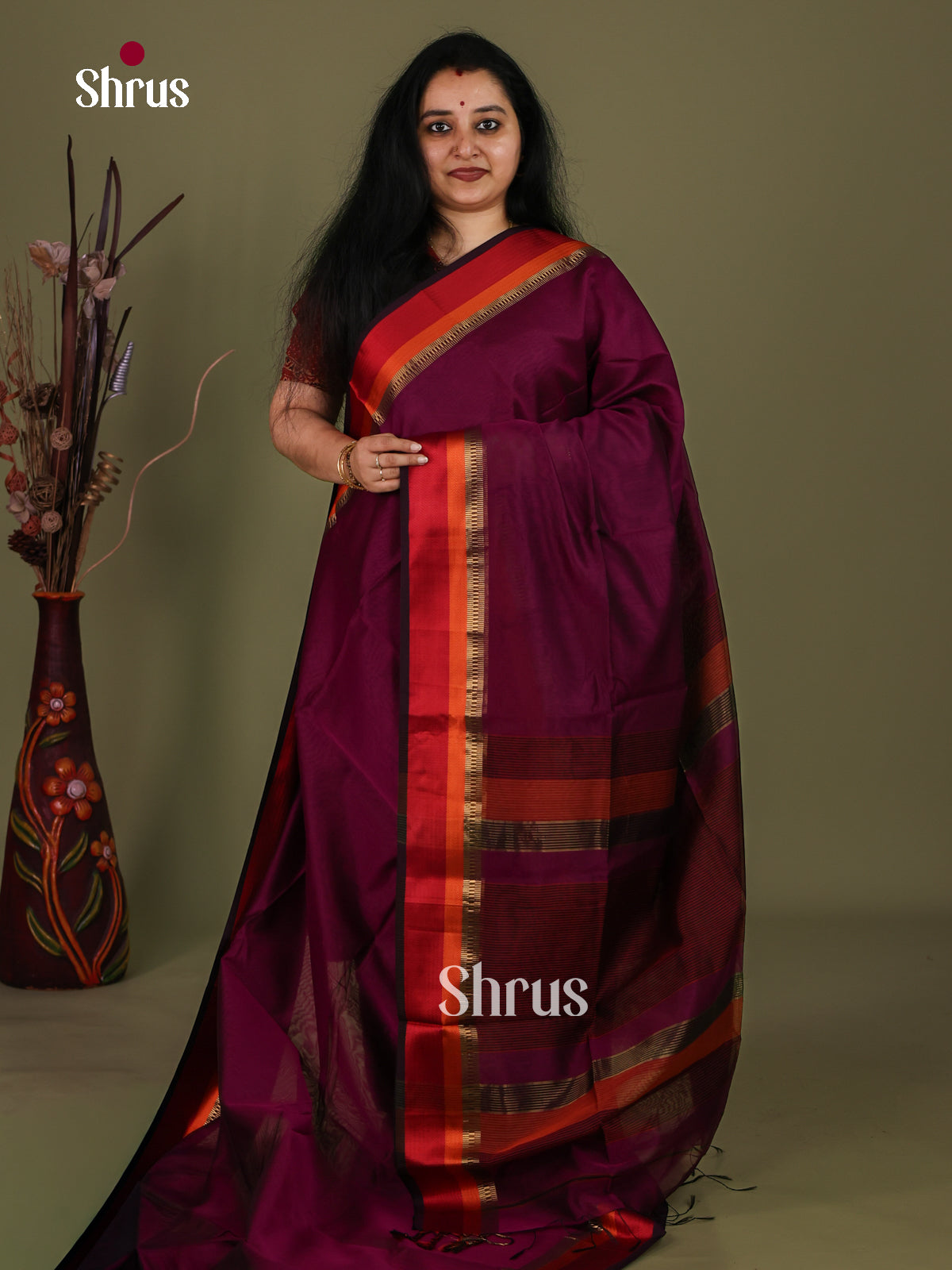 Maheshwari silkcotton Saree - EJ03117