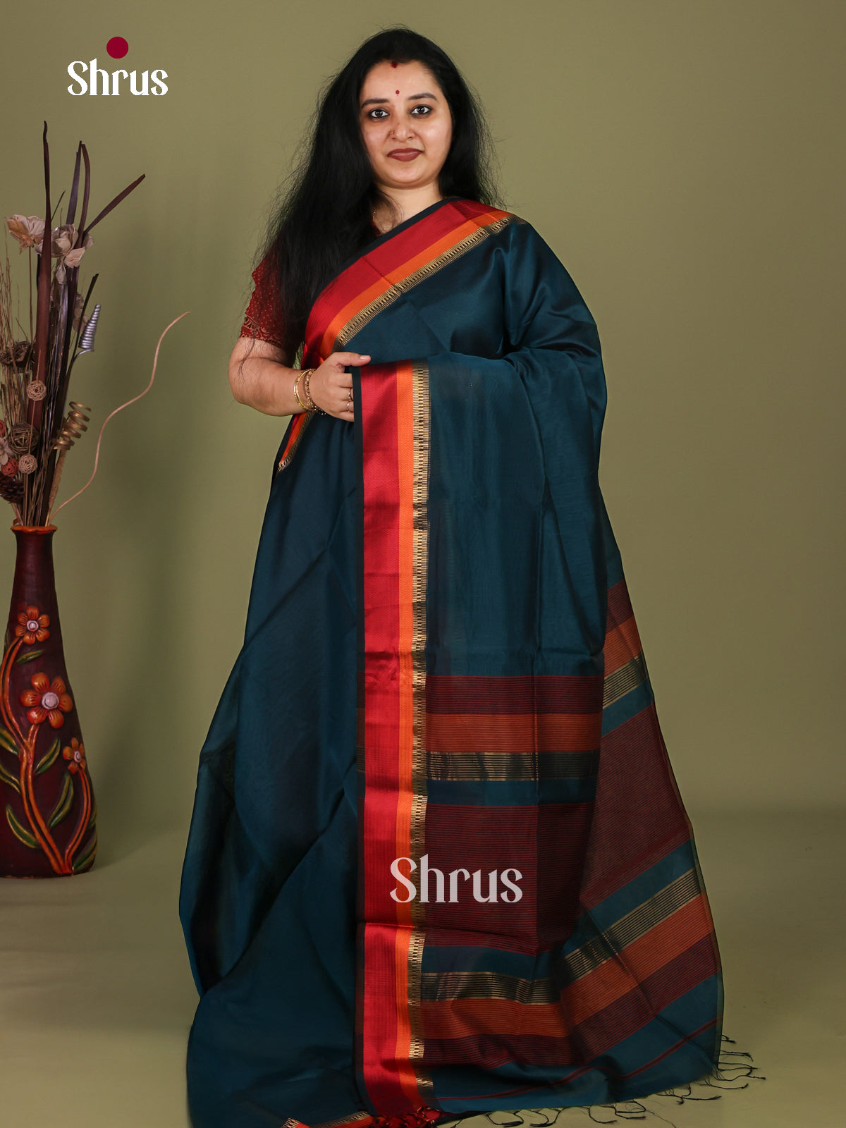 Maheshwari silkcotton Saree - EJ03118