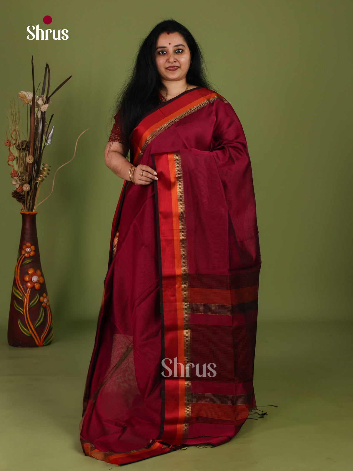 Maheshwari silkcotton Saree - EJ03125