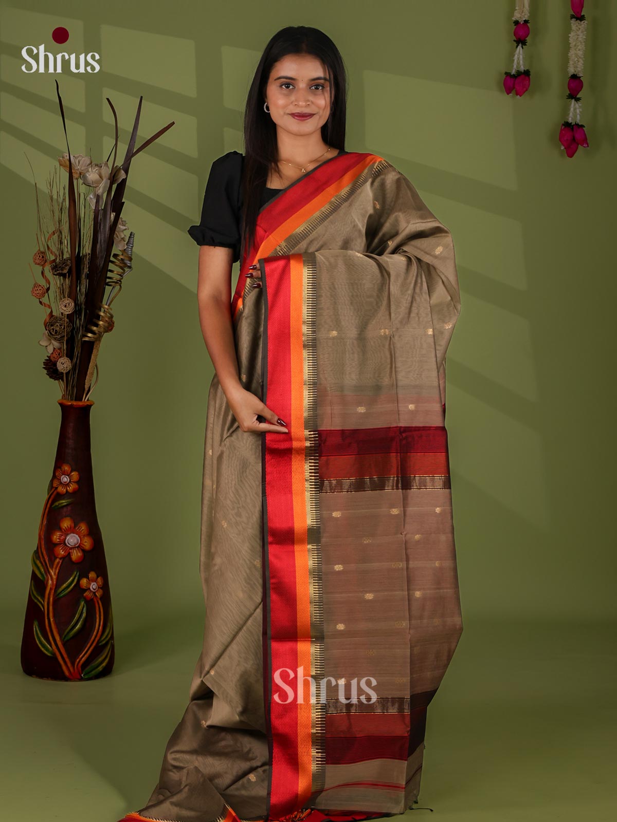 Maheshwari silkcotton Saree - EJ03136