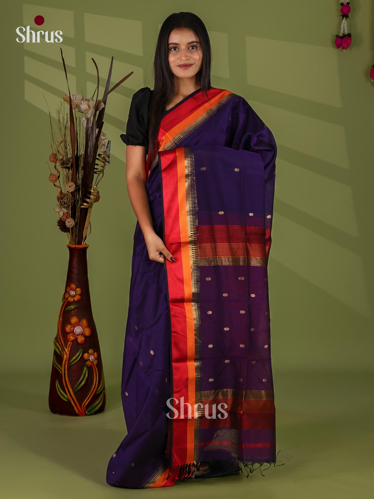Maheshwari silkcotton Saree - EJ03137