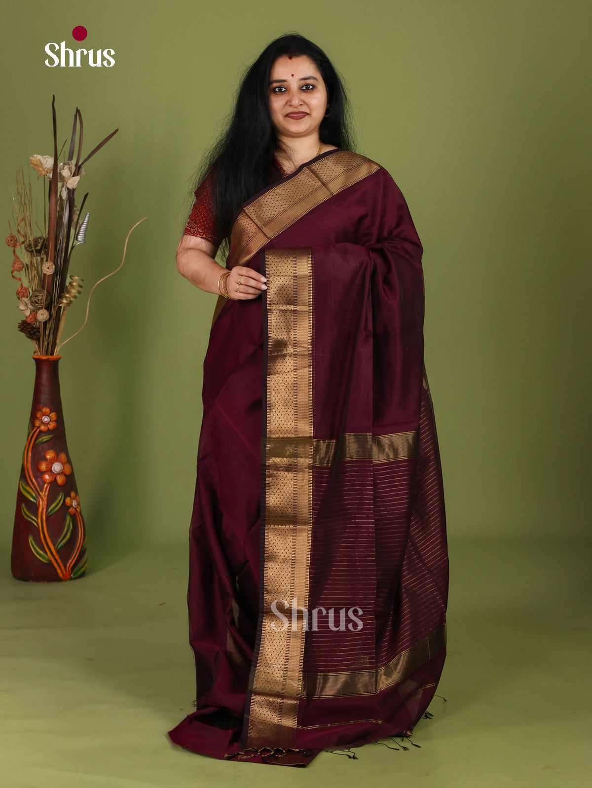 Maheshwari silkcotton Saree - EJ03138