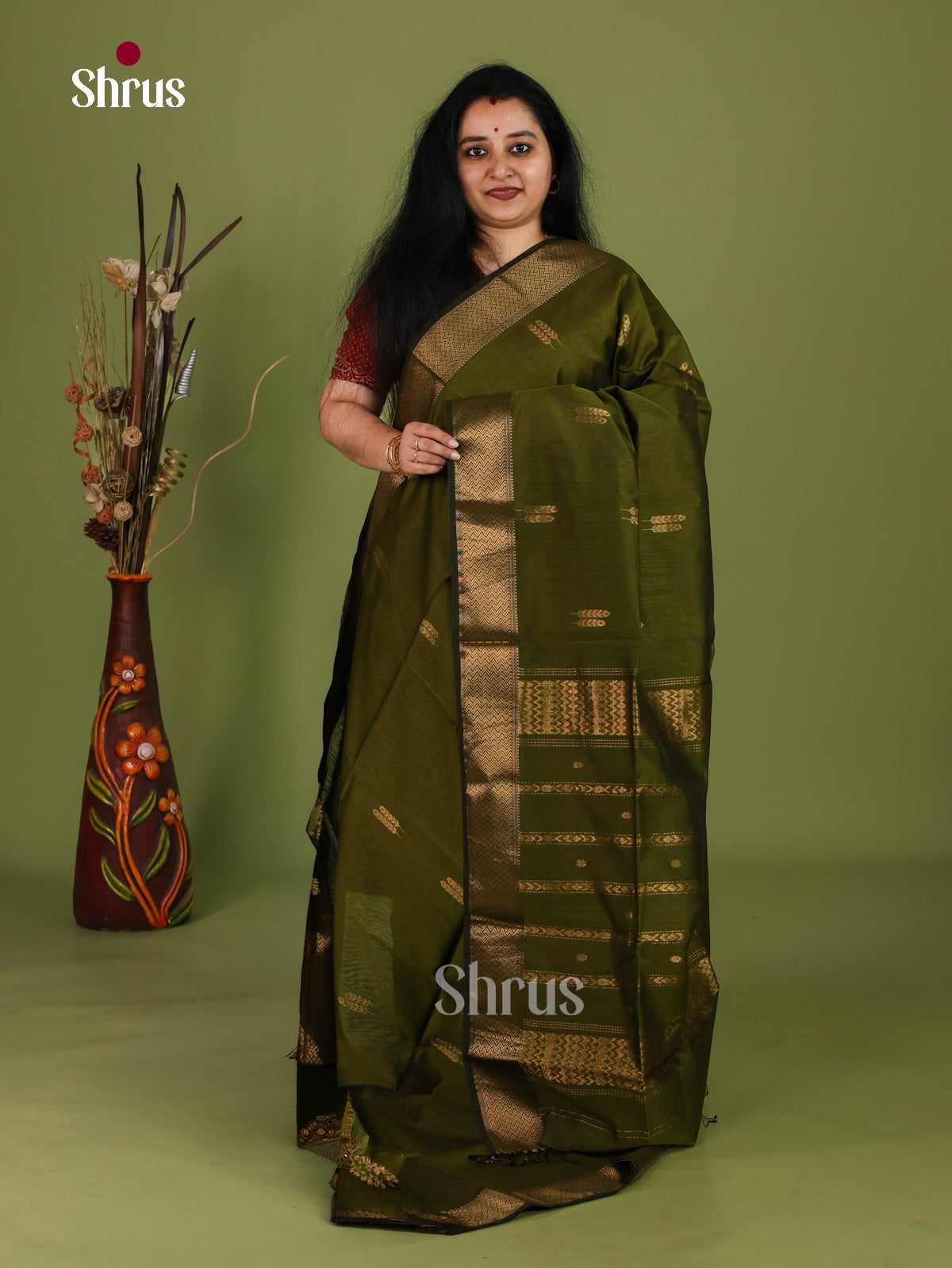 Maheshwari silkcotton Saree - EJ03164
