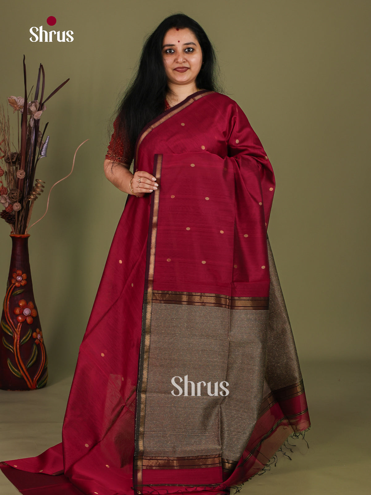 Maheshwari silkcotton Saree - EJ03199