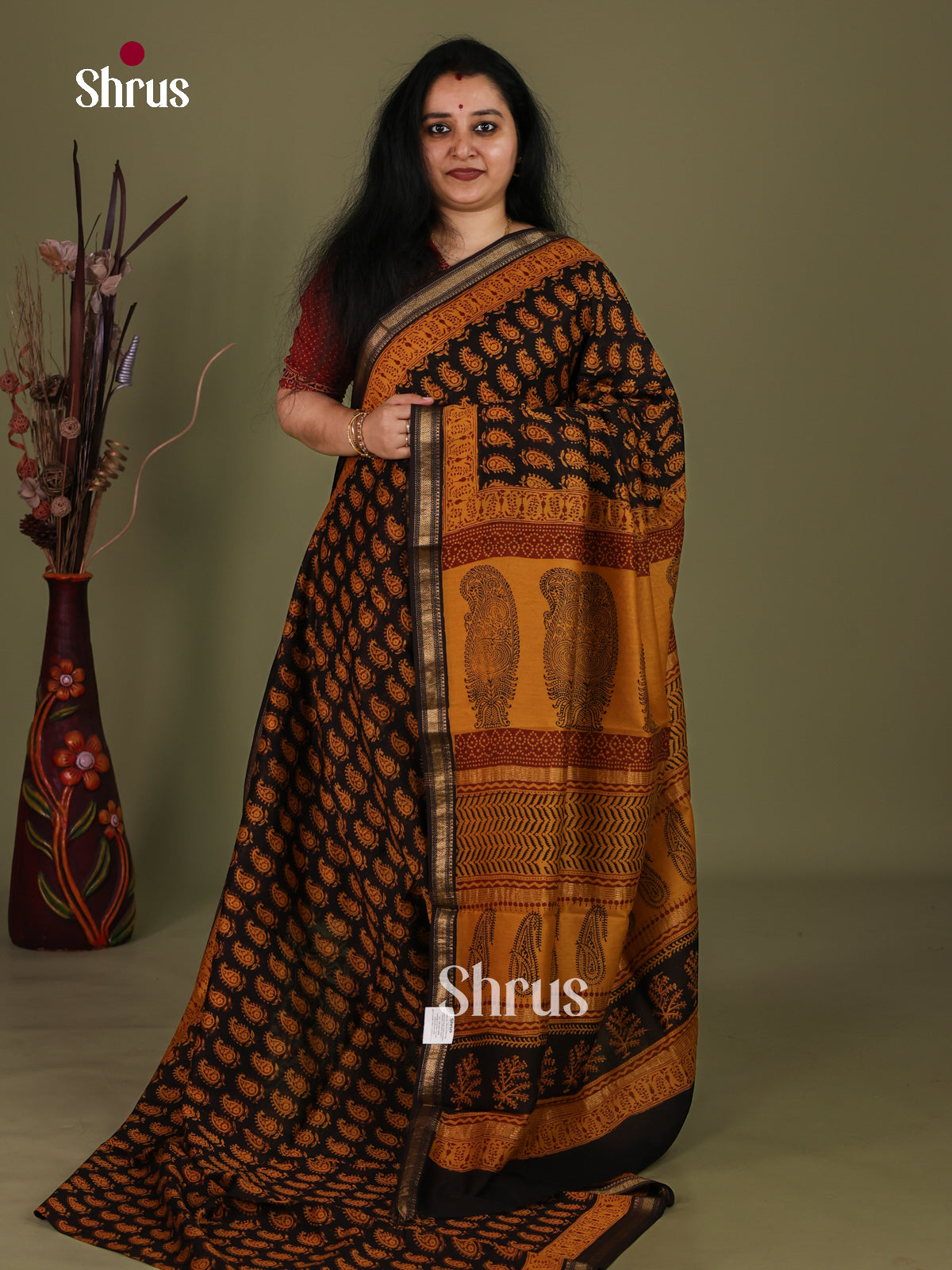 Maheshwari silkcotton Saree - EJ03203