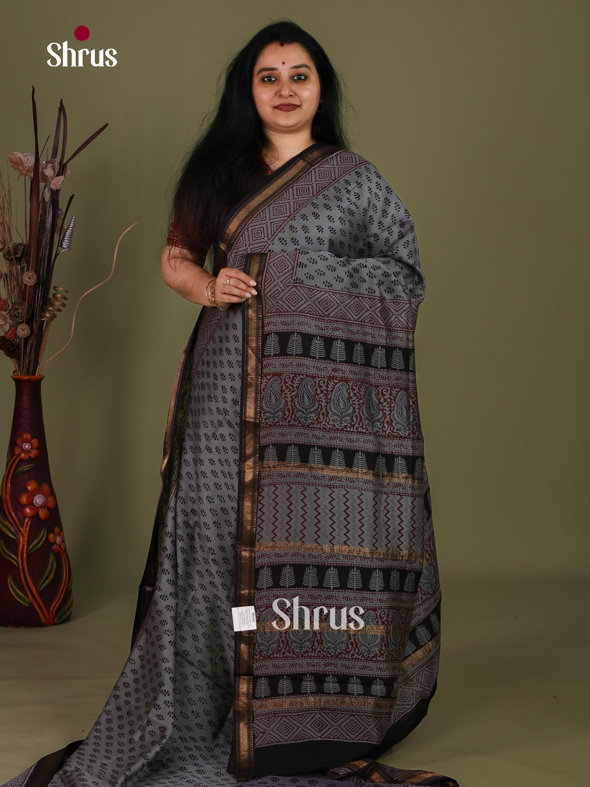 Maheshwari silkcotton Saree - EJ03204