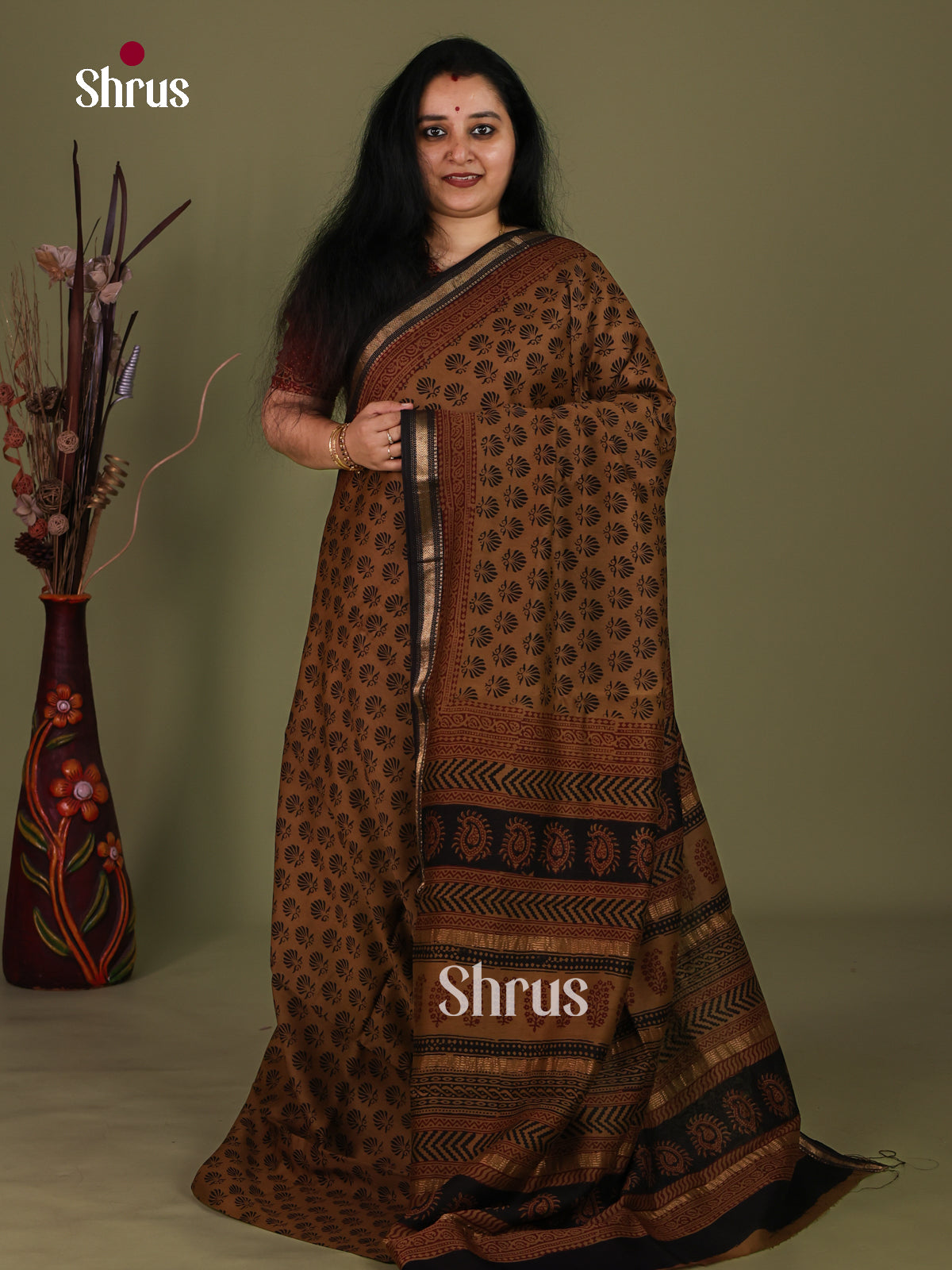 Maheshwari silkcotton Saree - EJ03205