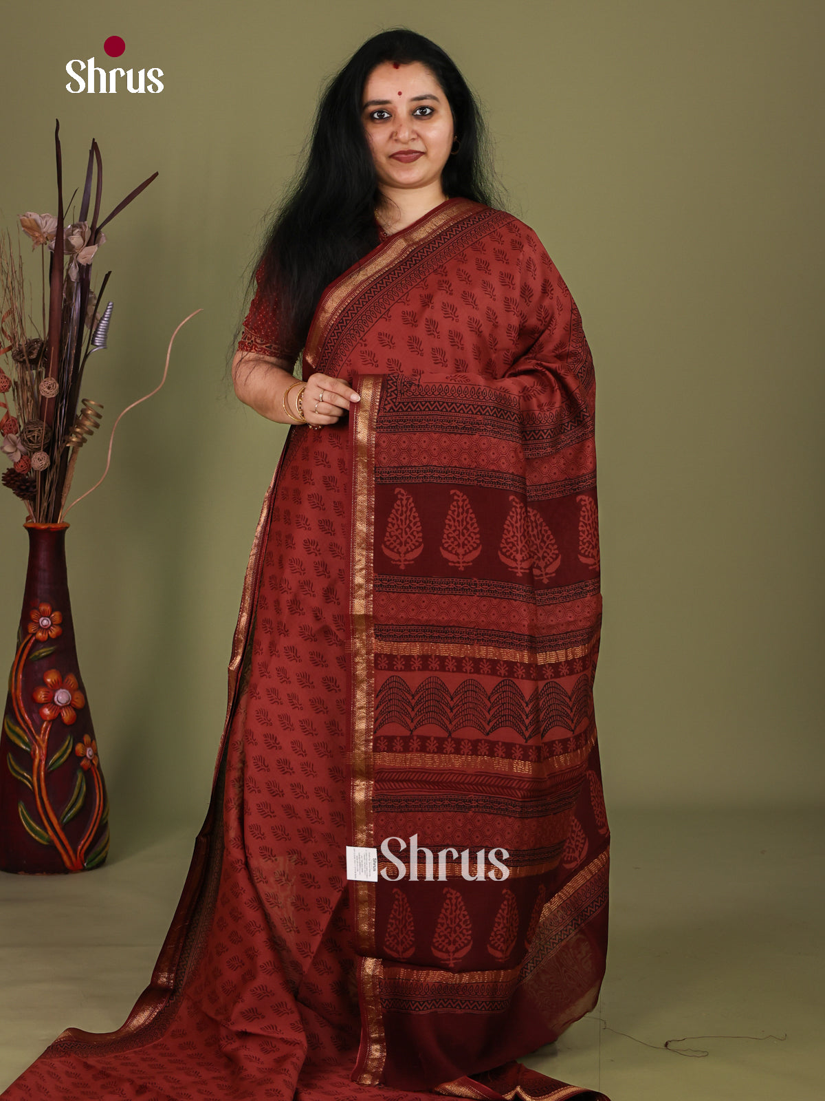 Maheshwari silkcotton Saree - EJ03207