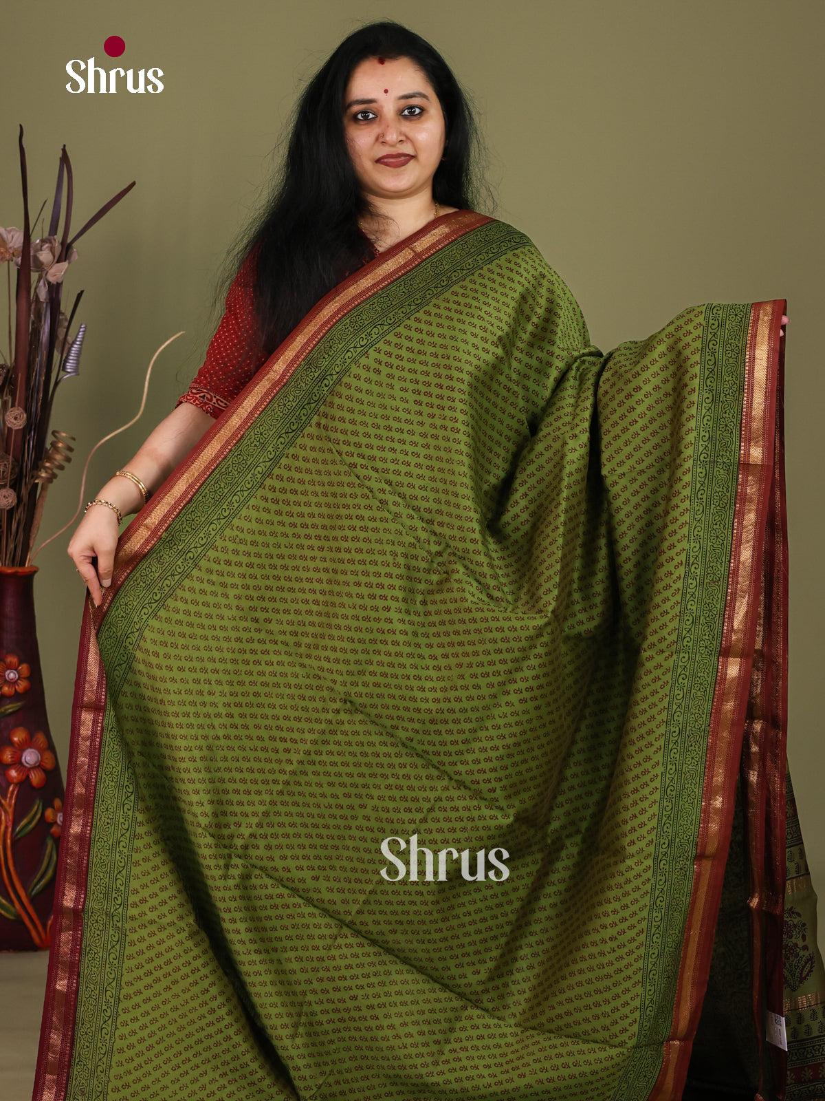 Maheshwari silkcotton Saree - EJ03212