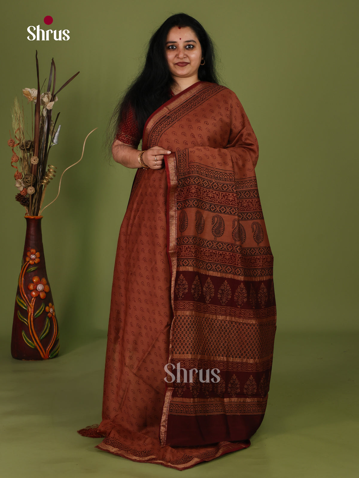 Maheshwari silkcotton Saree - EJ03221