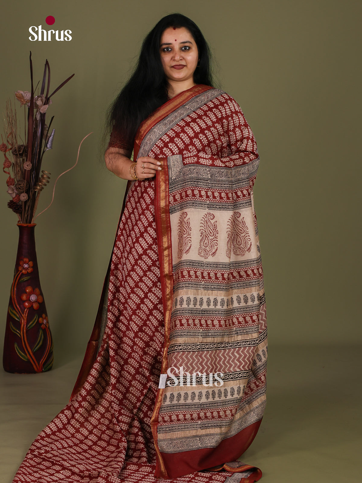 Maheshwari silkcotton Saree - EJ03222