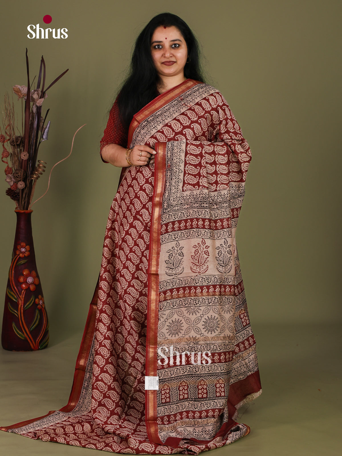 Maheshwari silkcotton Saree - EJ03226